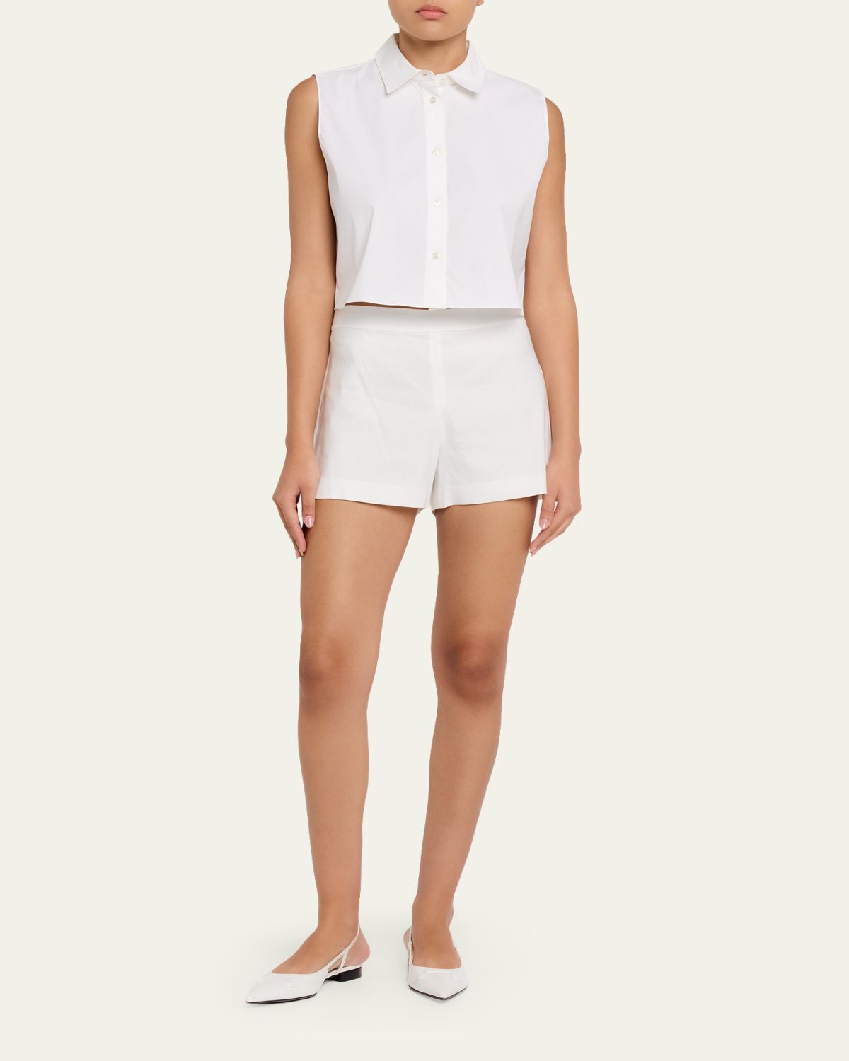 ALICE + OLIVIA Hera Linen-Blend Flare Shorts | Thumbnail 2 ALICE + OLIVIA Hera Linen-Blend Flare Shorts | Thumbnail 2