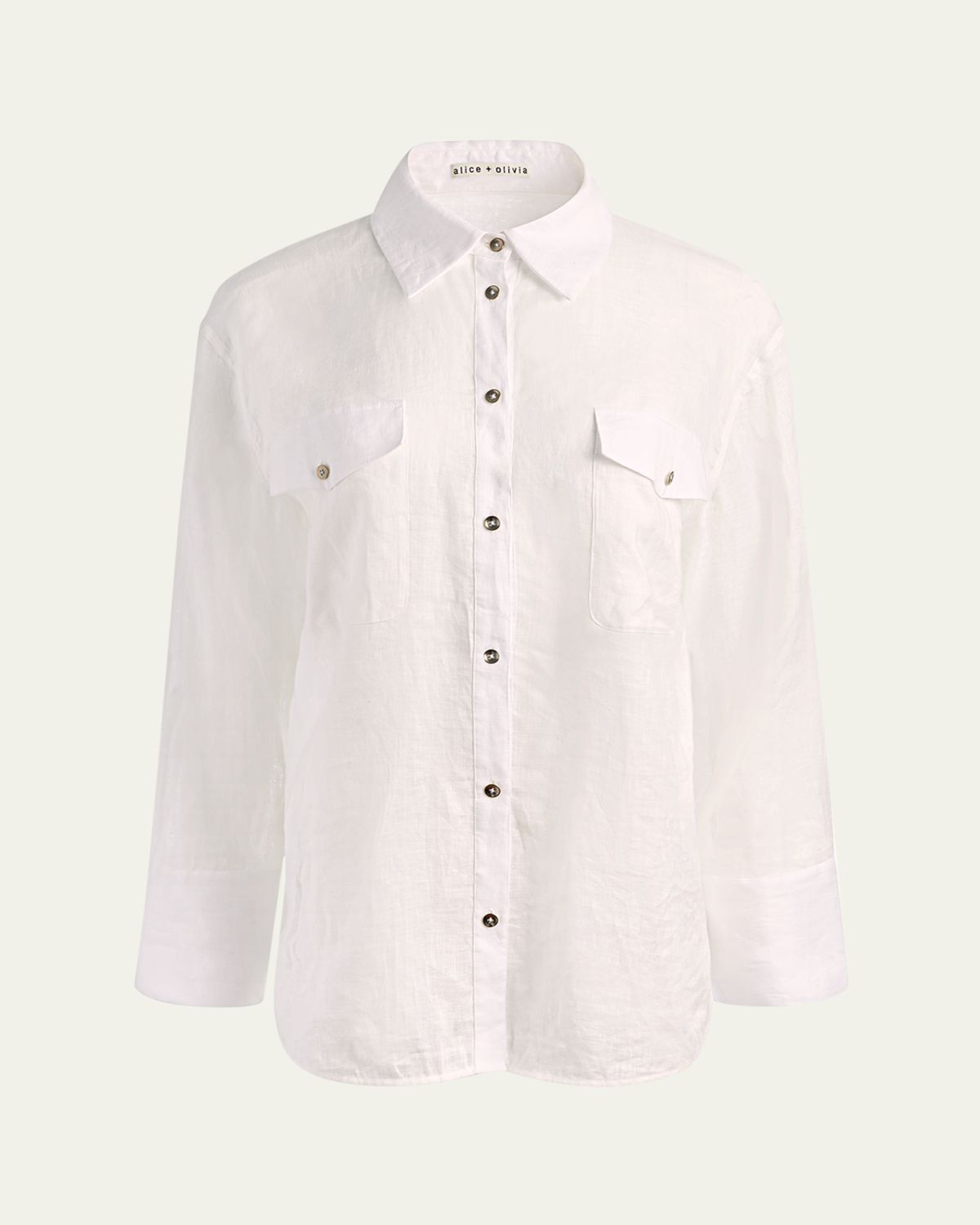 ALICE + OLIVIA Finely Oversized Utility Shirt
