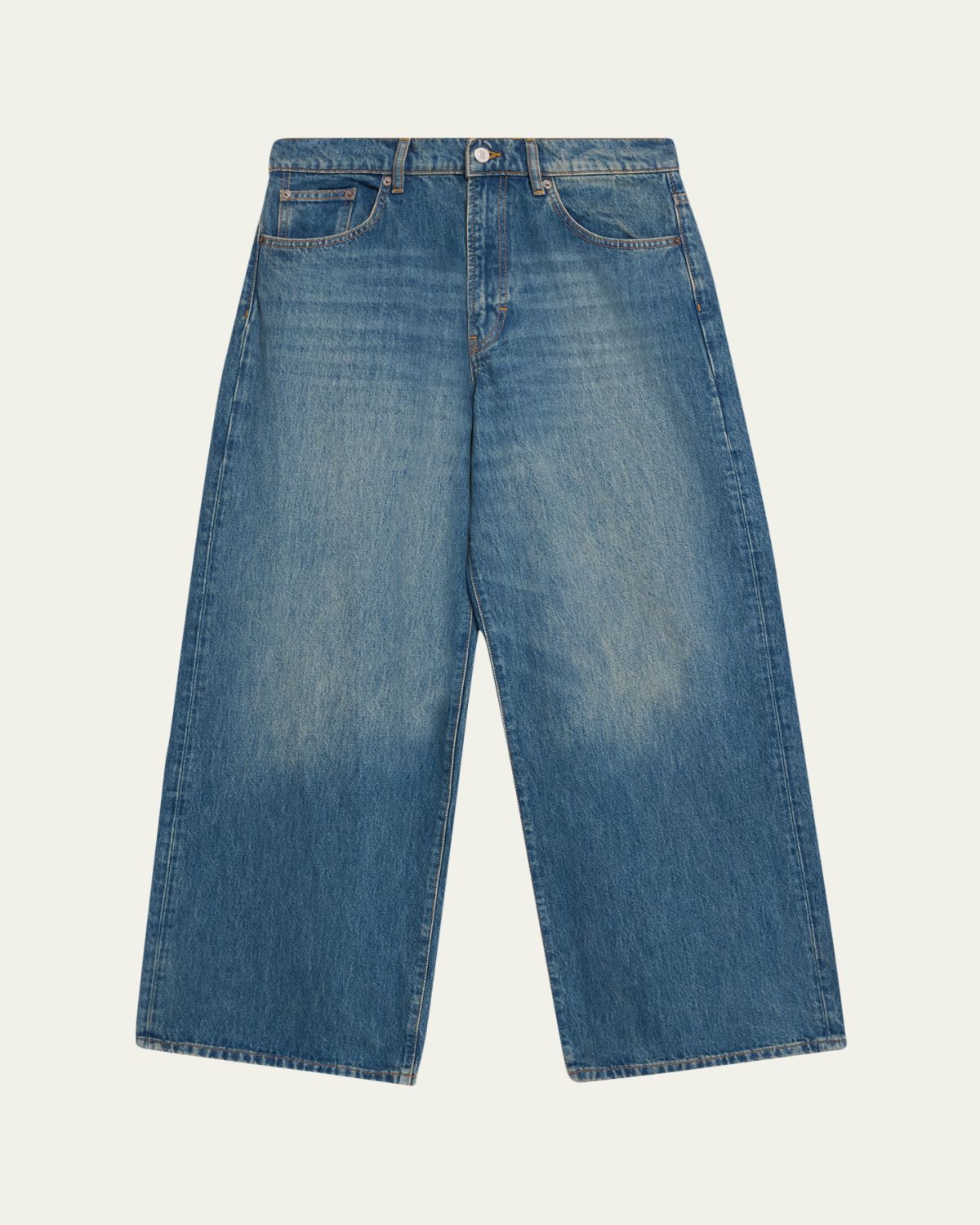 Jeanerica Men's Medium Blue Wide-Leg Denim Jeans