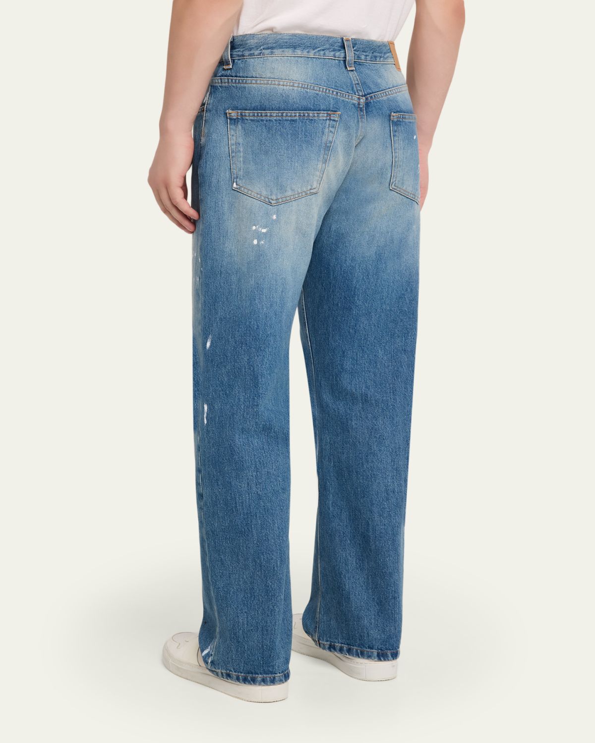 Jeanerica Men's Paint Splatter Medium Blue Denim Jeans | Thumbnail 3 Jeanerica Men's Paint Splatter Medium Blue Denim Jeans | Thumbnail 3