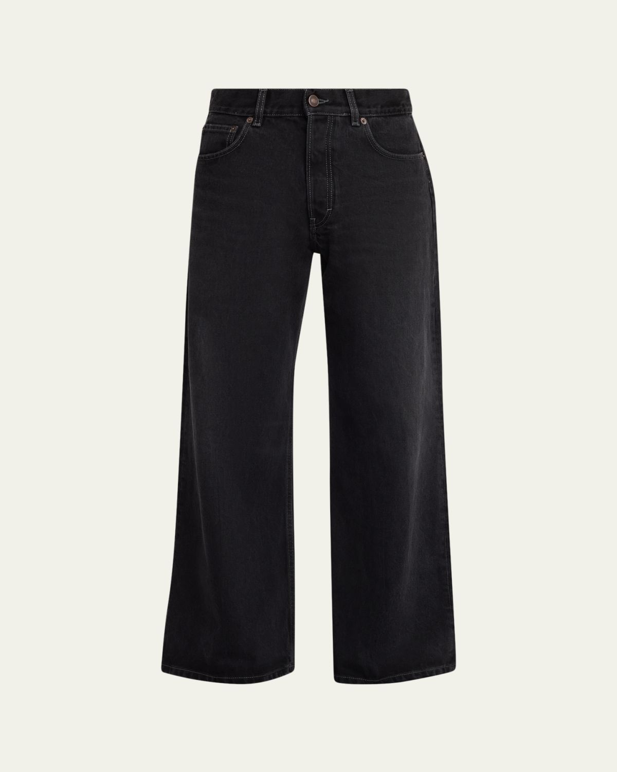 Jeanerica Men's Black Denim Wide-Leg Jeans