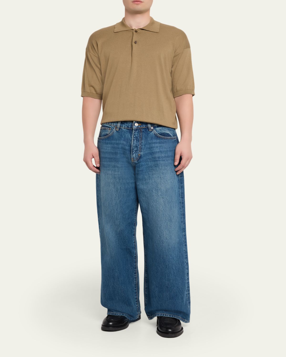 Jeanerica Men's Dark Blue Wide-Leg Denim Jeans | Thumbnail 2 Jeanerica Men's Dark Blue Wide-Leg Denim Jeans | Thumbnail 2