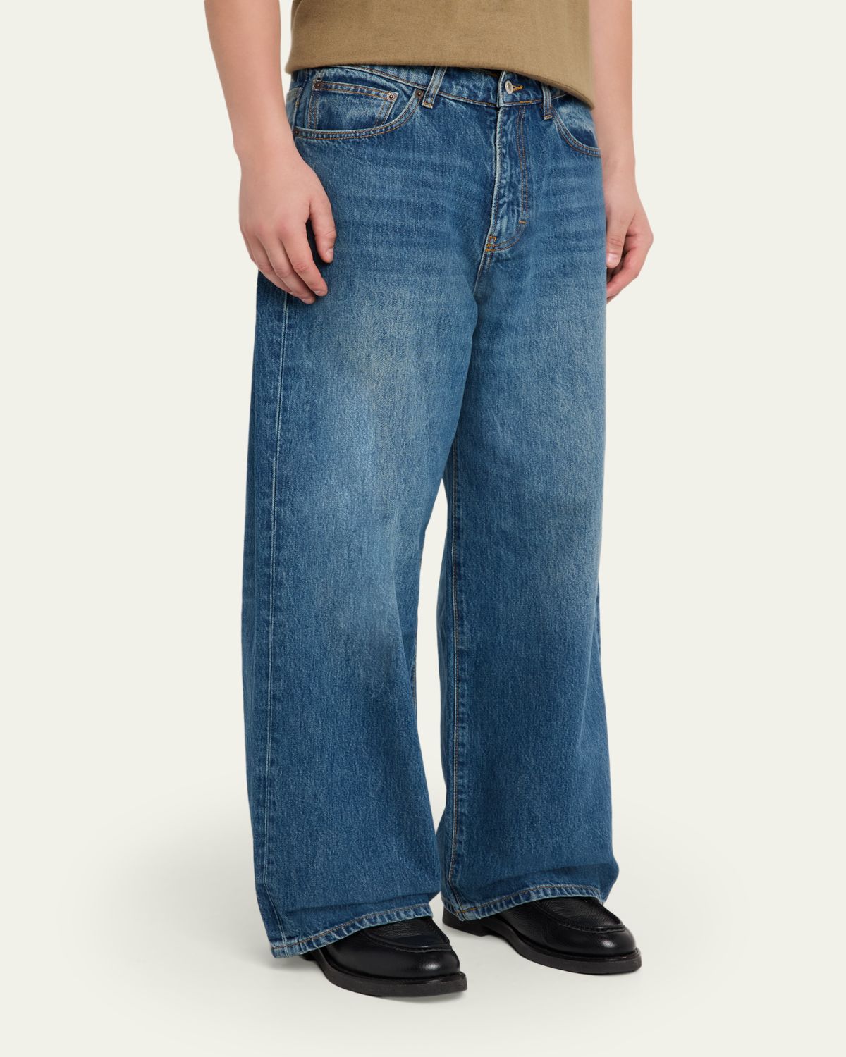 Jeanerica Men's Dark Blue Wide-Leg Denim Jeans | Thumbnail 4 Jeanerica Men's Dark Blue Wide-Leg Denim Jeans | Thumbnail 4