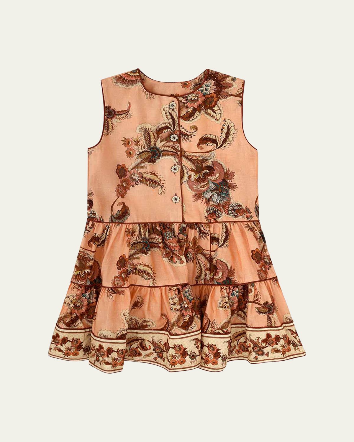 Zimmermann Girl's Aster Sleeveless Tiered Dress, Size 1-1 | Thumbnail 3