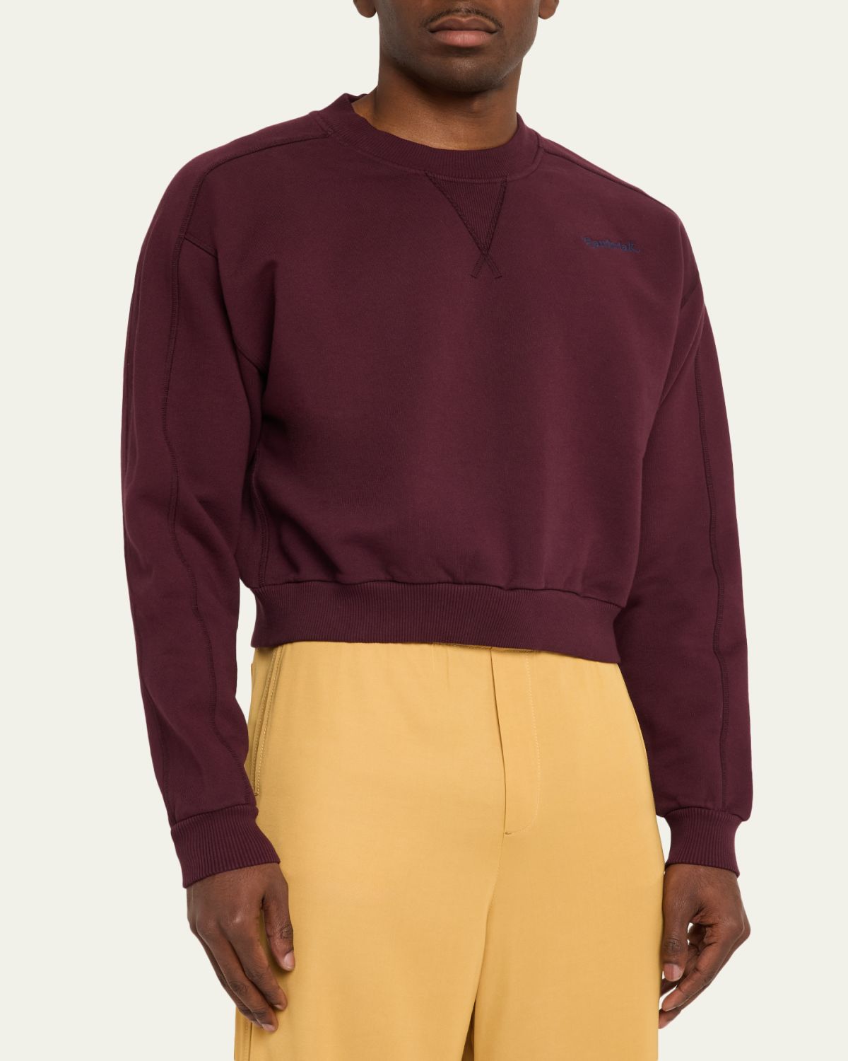 Sanderlak Men's Terry Cotton Jersey Crewneck Sweatshirt | Thumbnail 4 Sanderlak Men's Terry Cotton Jersey Crewneck Sweatshirt | Thumbnail 4