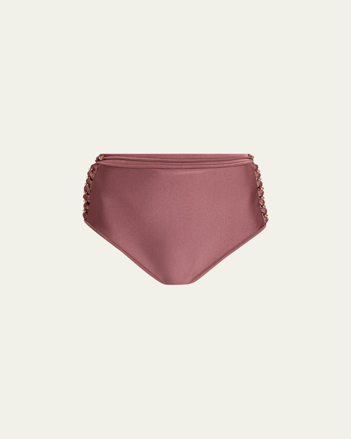 Zimmermann Aster Bead Detail High-Waist Bikini Bottoms | Thumbnail 5