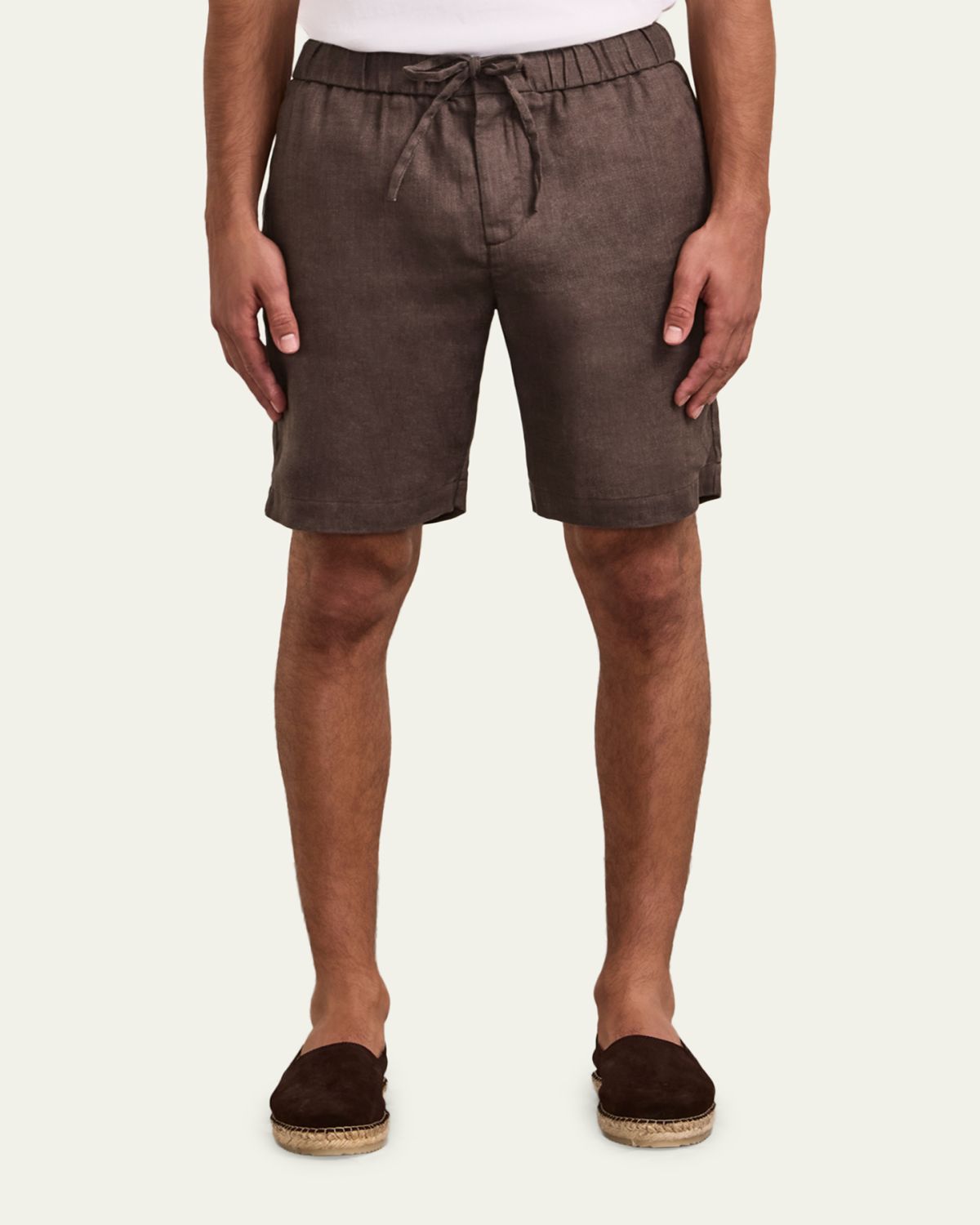 Frescobol Carioca Men's Linen Felipe Drawstring Shorts | Thumbnail 2