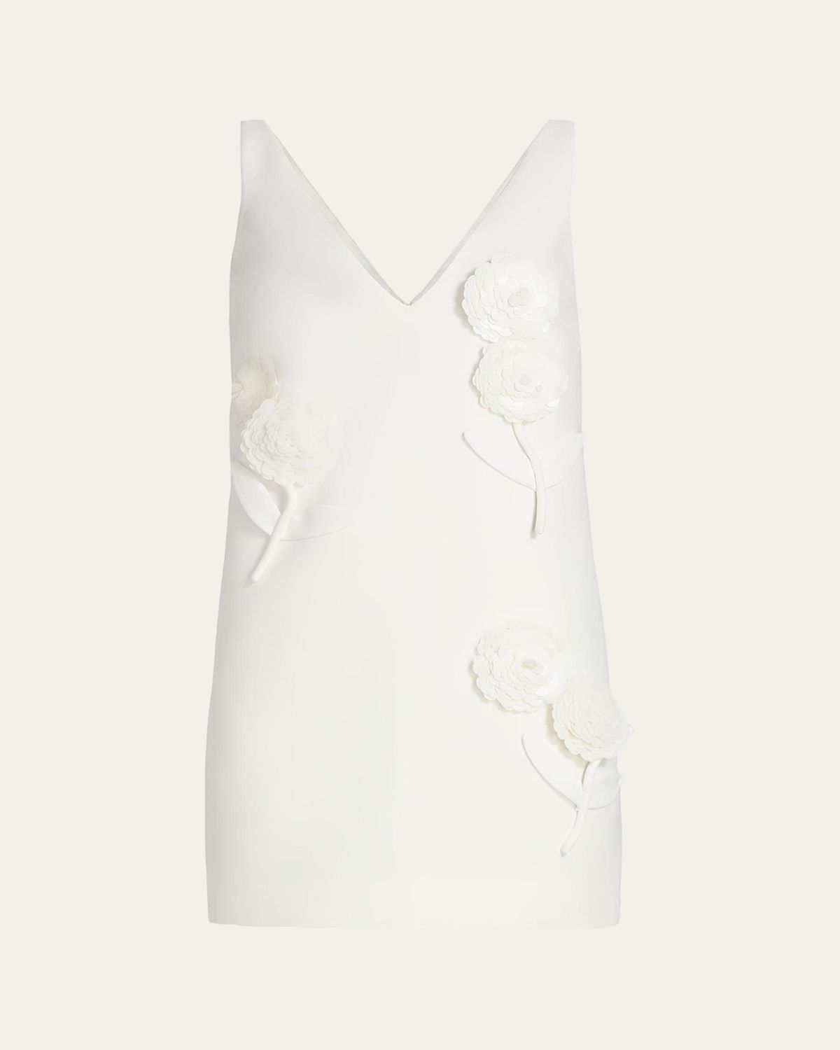 Self-Portrait Embellished Flower Crepe Mini Dress | Thumbnail 8