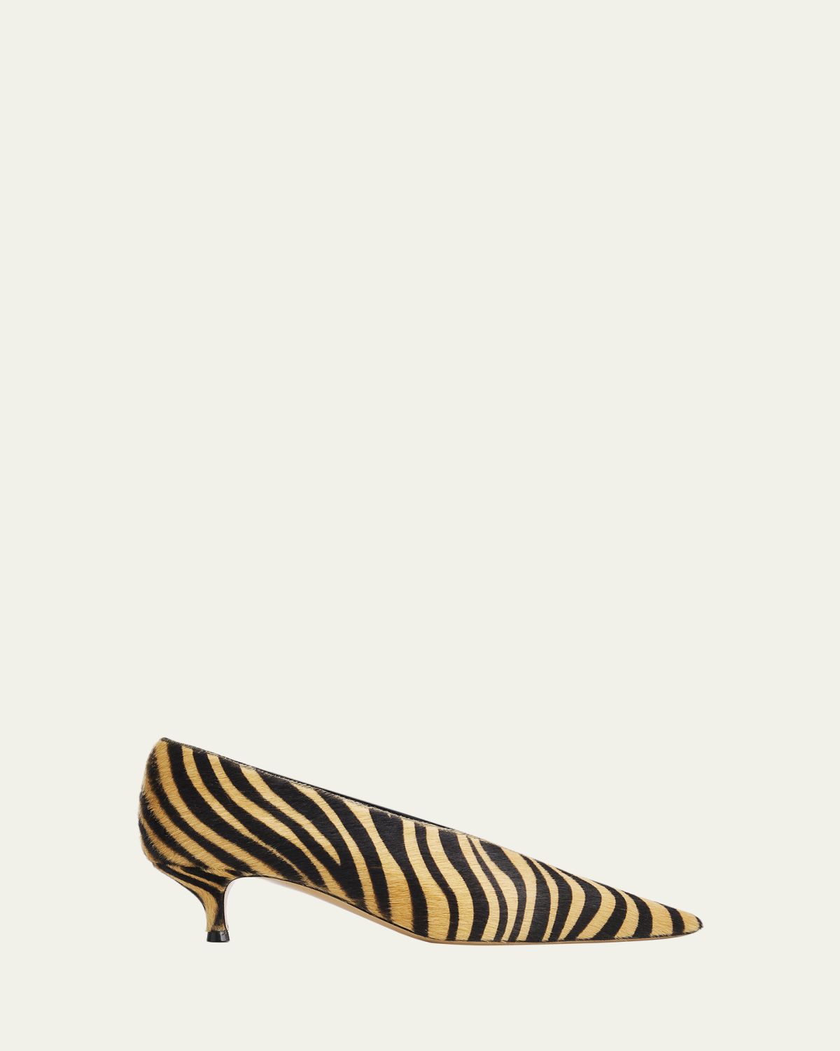Le Monde Beryl 40mm Babouche Zebra-Printed Calf Hair Pumps