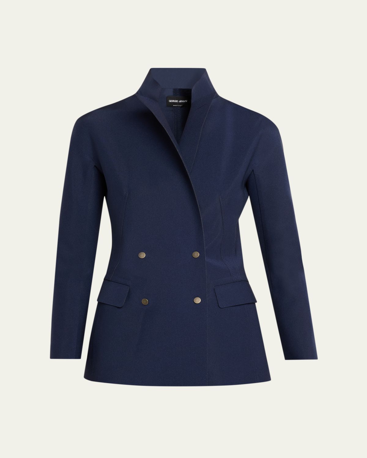 Giorgio Armani Structured Scuba Double-Breasted Jackets