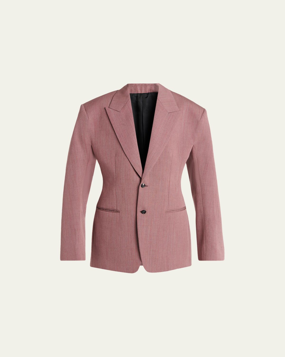 Bottega Veneta Oversized Wool-Linen Single-Breasted Jacket