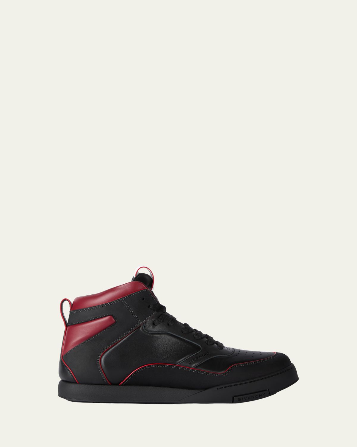 Givenchy Men's Leather High-Top Sneakers | Thumbnail 5 Givenchy Men's Leather High-Top Sneakers | Thumbnail 5