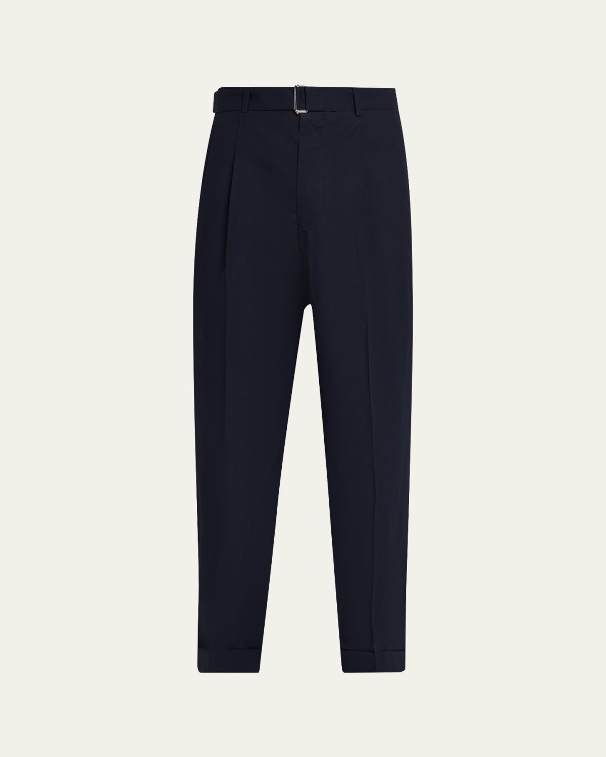 Officine Generale Men's Evan Poplin Belted Wide-Leg Pants | Thumbnail 6 Officine Generale Men's Evan Poplin Belted Wide-Leg Pants | Thumbnail 6