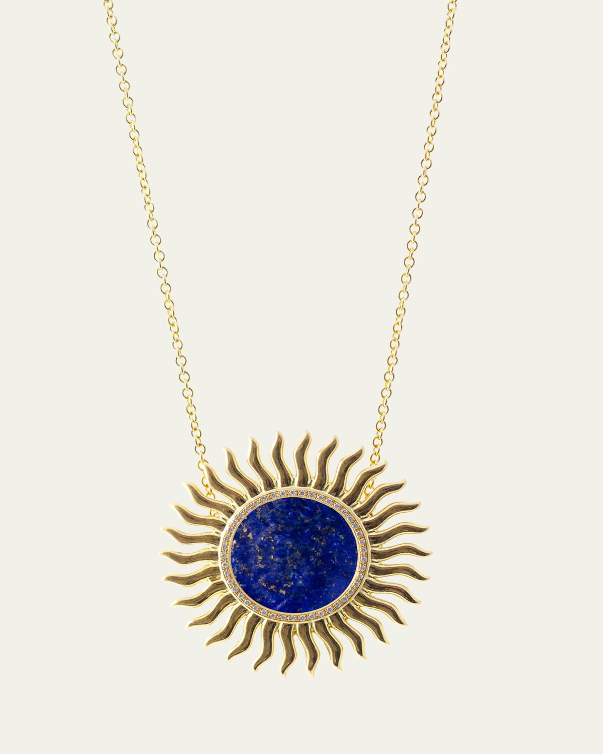 Haute Victoire 18K Lapis Lazuli and Diamond Solar Necklace