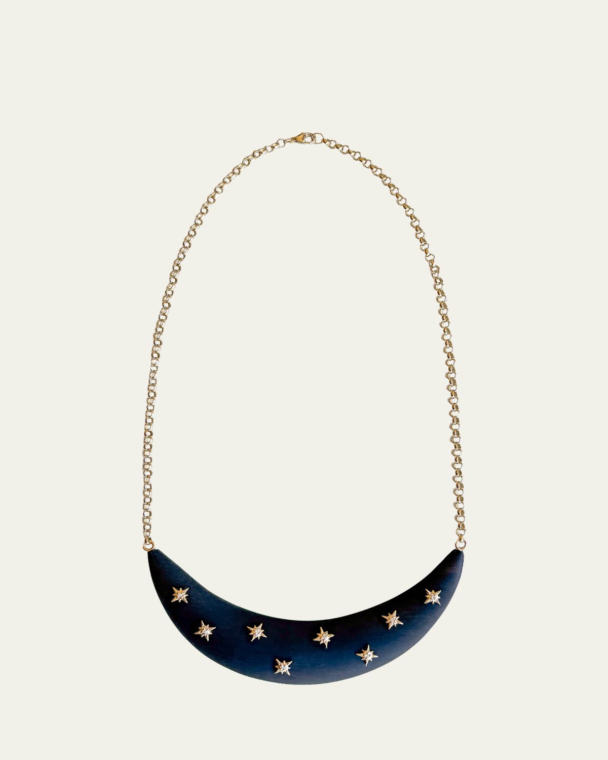 Haute Victoire Crescent Moon Ebony and Diamond Necklace | Thumbnail 3 Haute Victoire Crescent Moon Ebony and Diamond Necklace | Thumbnail 3