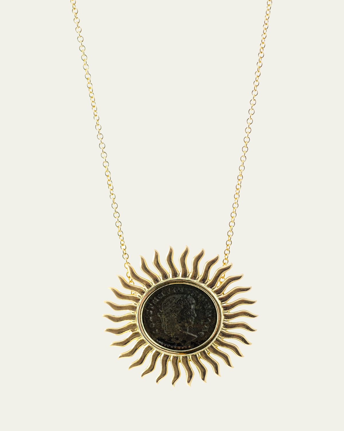 Haute Victoire Solar Necklace with Roman Coin