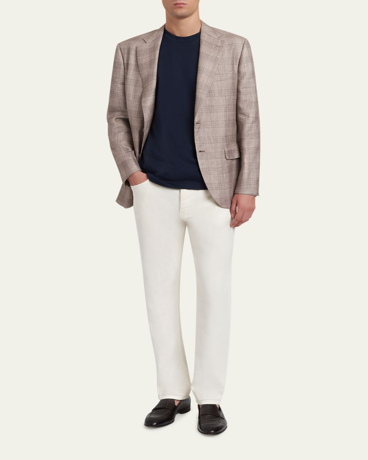 Brioni Men's Linen, Cashmere and Silk Plaid Sport Coat | Thumbnail 2 Brioni Men's Linen, Cashmere and Silk Plaid Sport Coat | Thumbnail 2