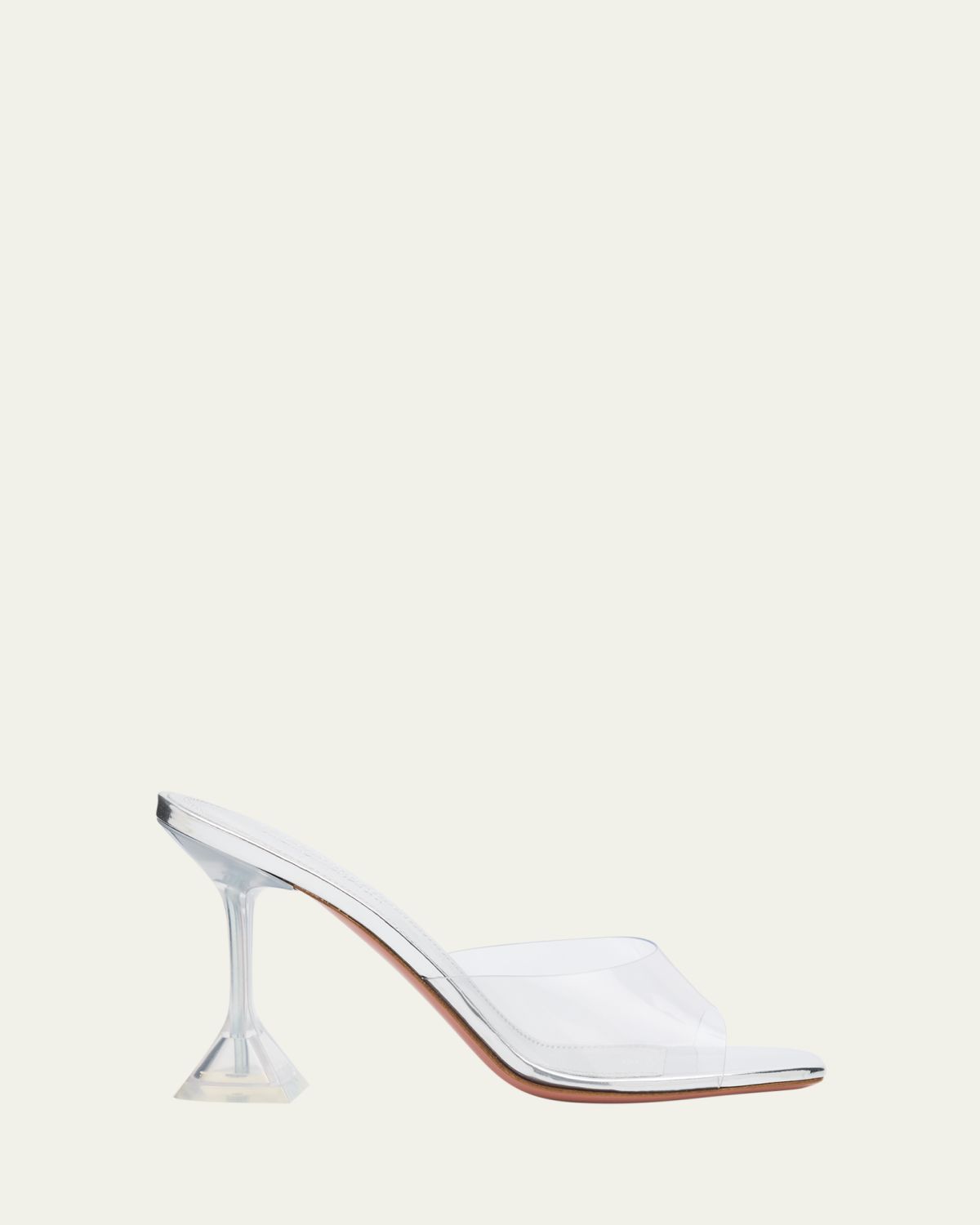 Amina Muaddi 70mm Lupita Transparent Mule Sandals