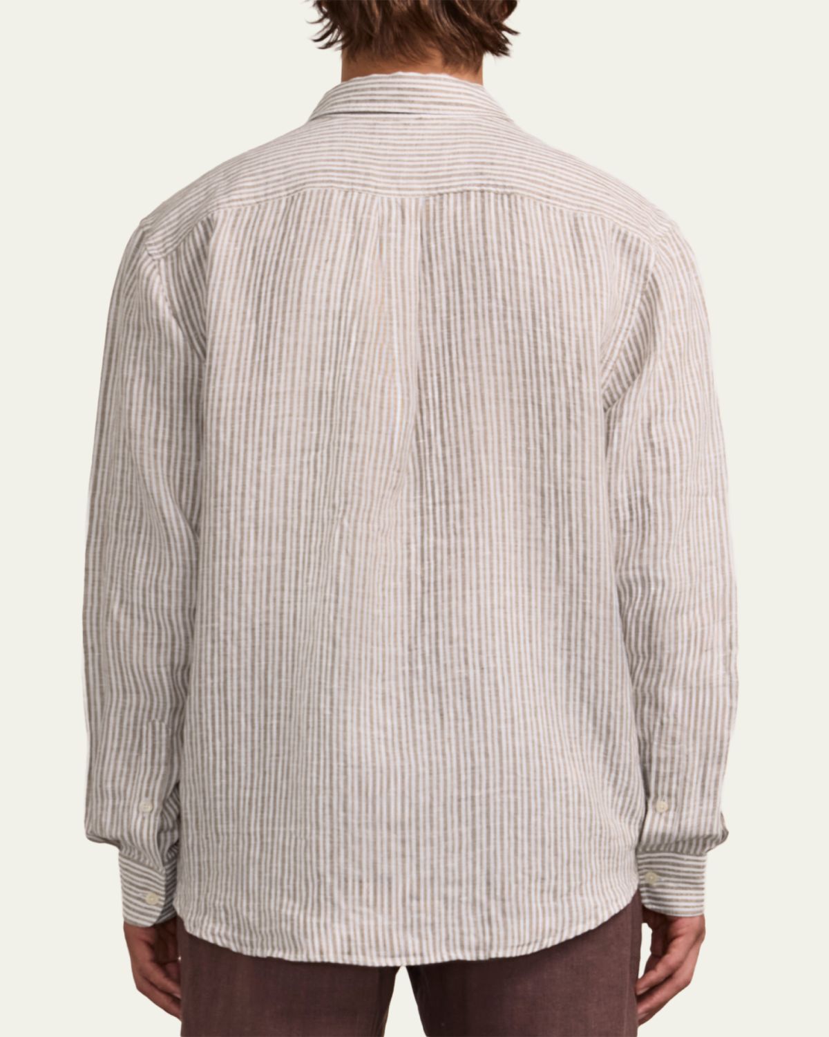 Frescobol Carioca Men's Cotton Stripe Button-Down Shirt | Thumbnail 3 Frescobol Carioca Men's Cotton Stripe Button-Down Shirt | Thumbnail 3