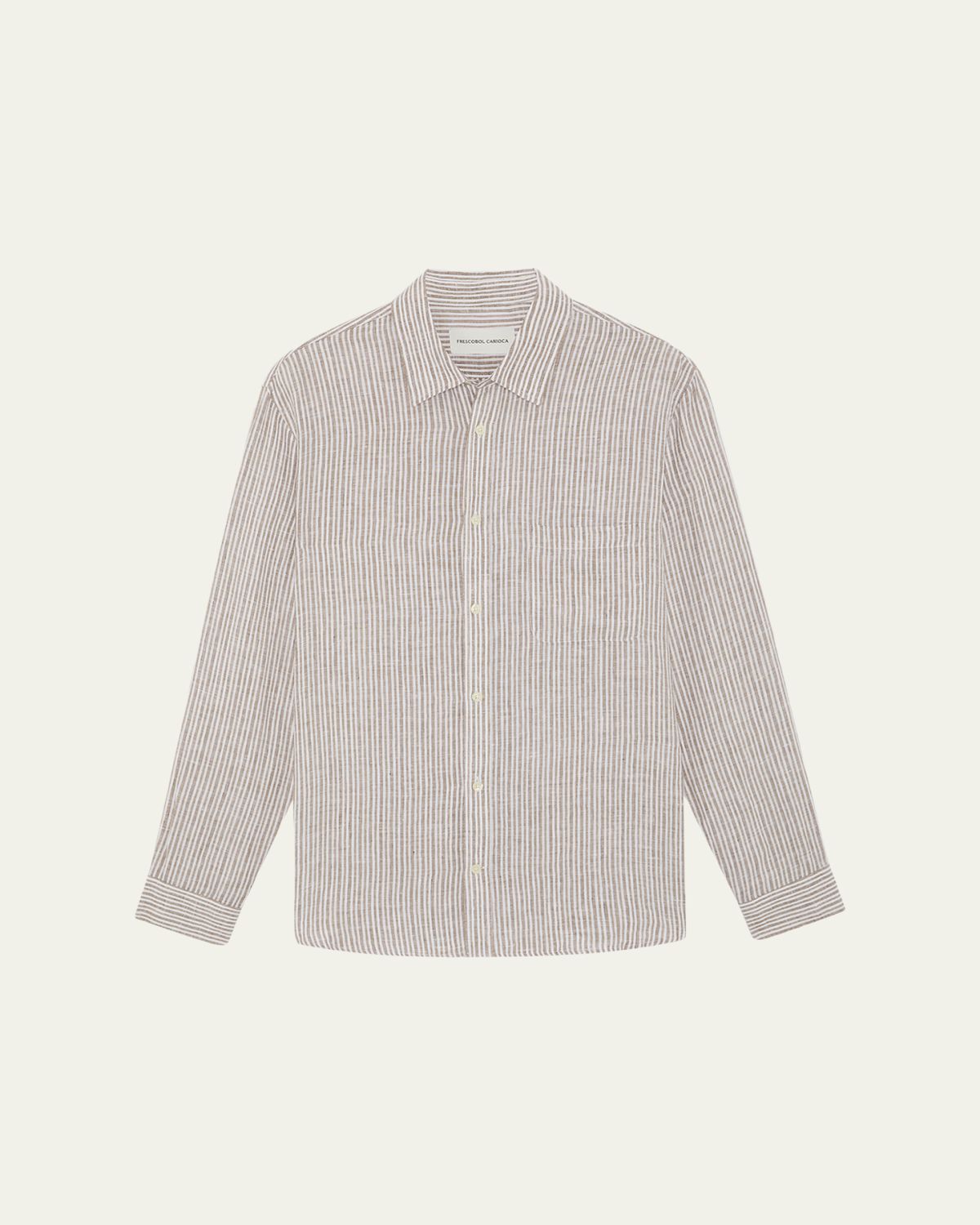 Frescobol Carioca Men's Cotton Stripe Button-Down Shirt