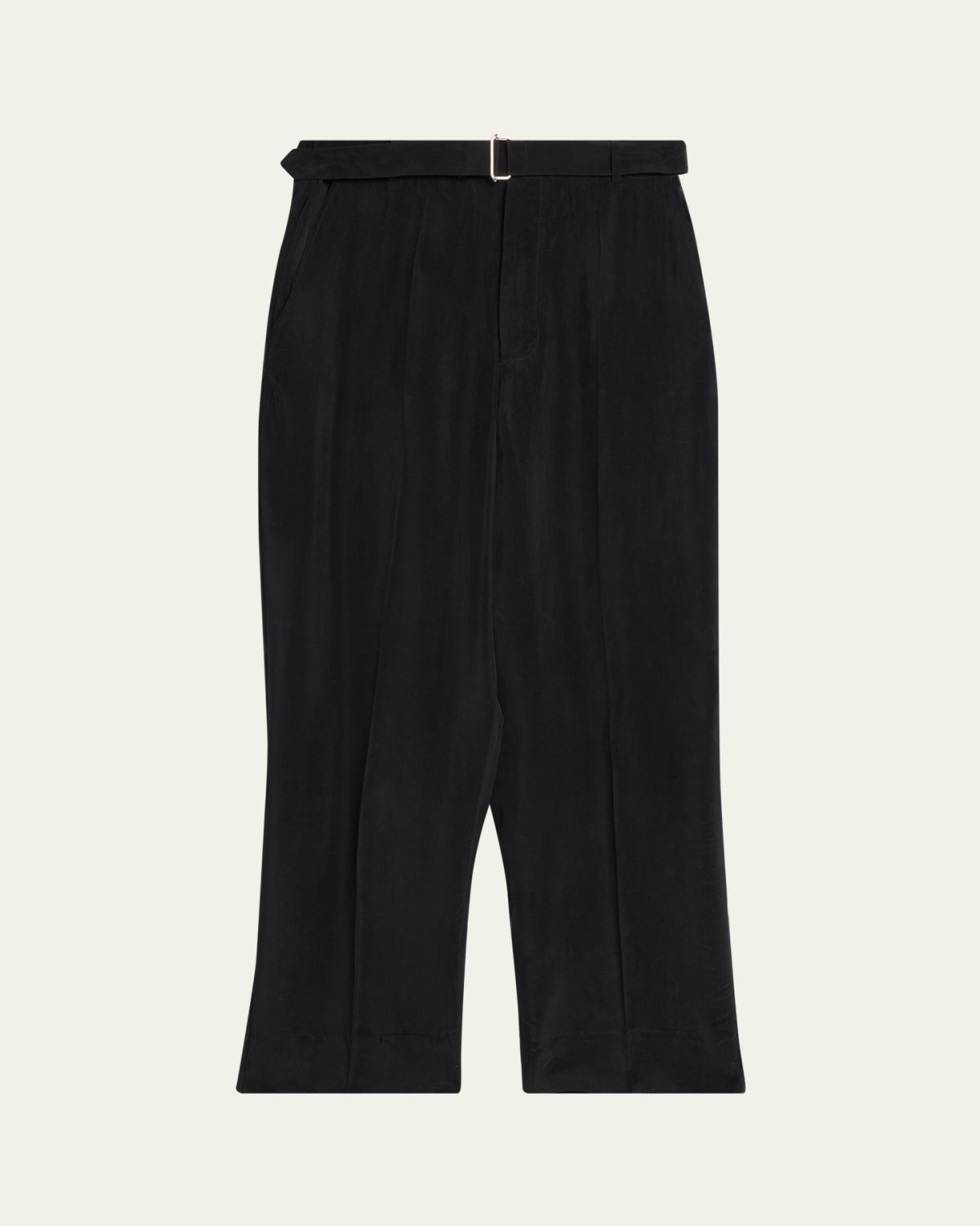 Officine Generale Men's Nash Japanese Cupro Wide-Leg Pants | Thumbnail 6 Officine Generale Men's Nash Japanese Cupro Wide-Leg Pants | Thumbnail 6