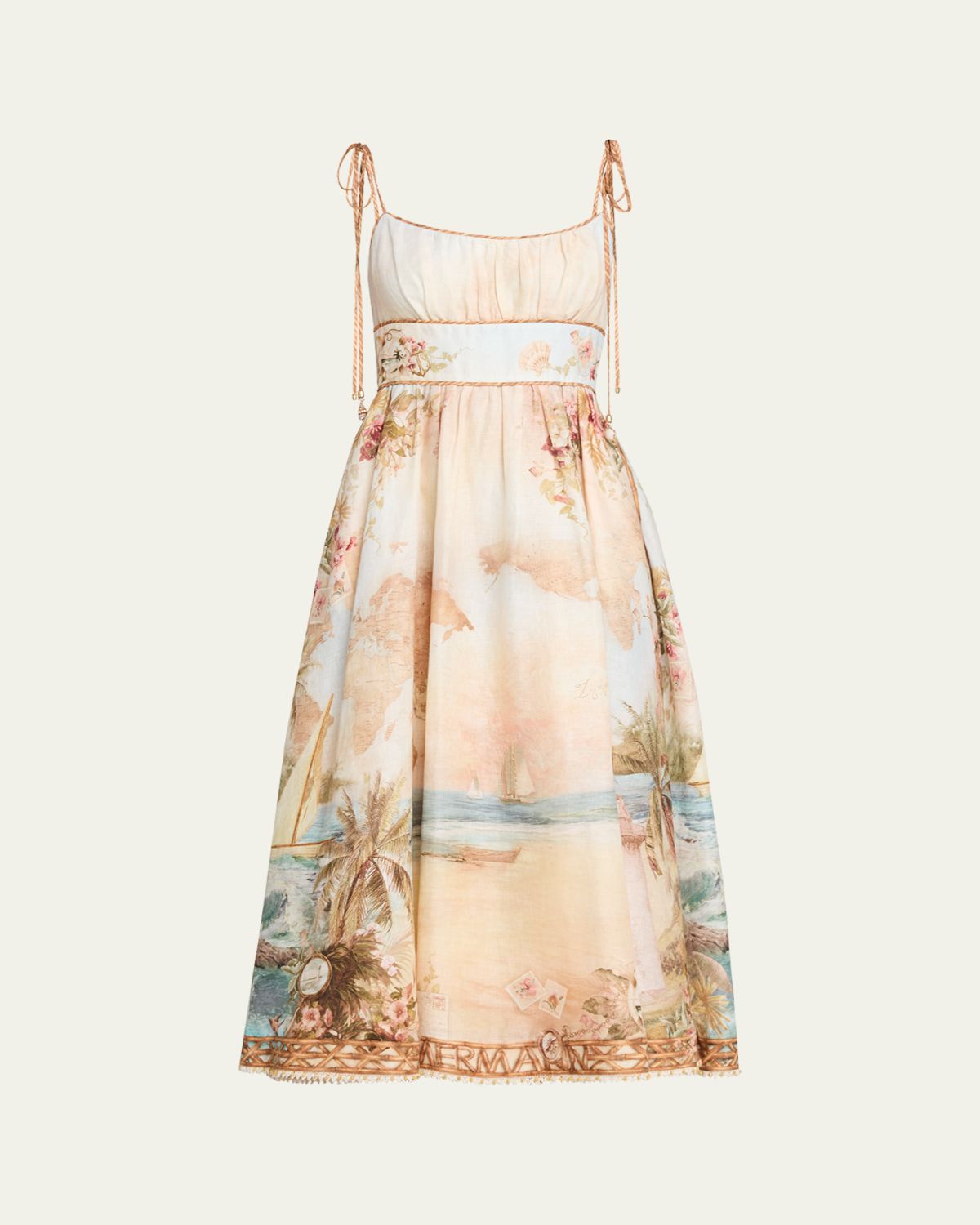Zimmermann Mahon Picnic Midi Dress - Women's Clothing
