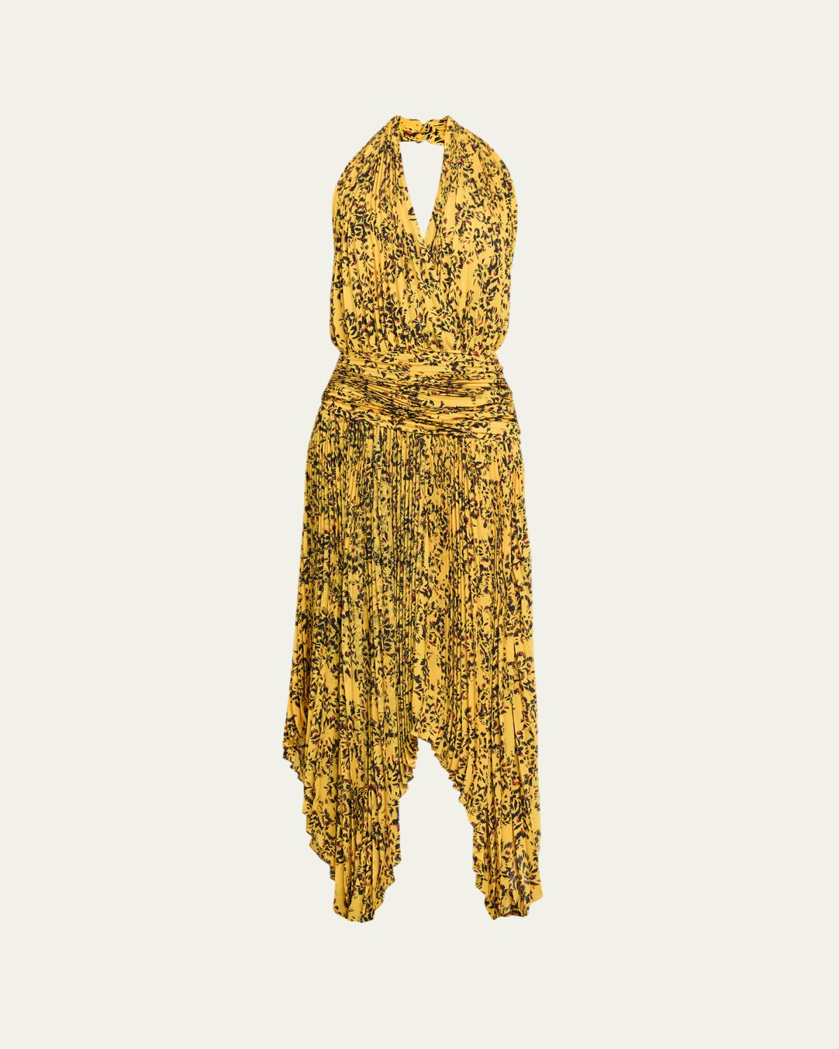 Proenza Schouler Paulina Pleated Halter Handkerchief Maxi Dress | Thumbnail 10