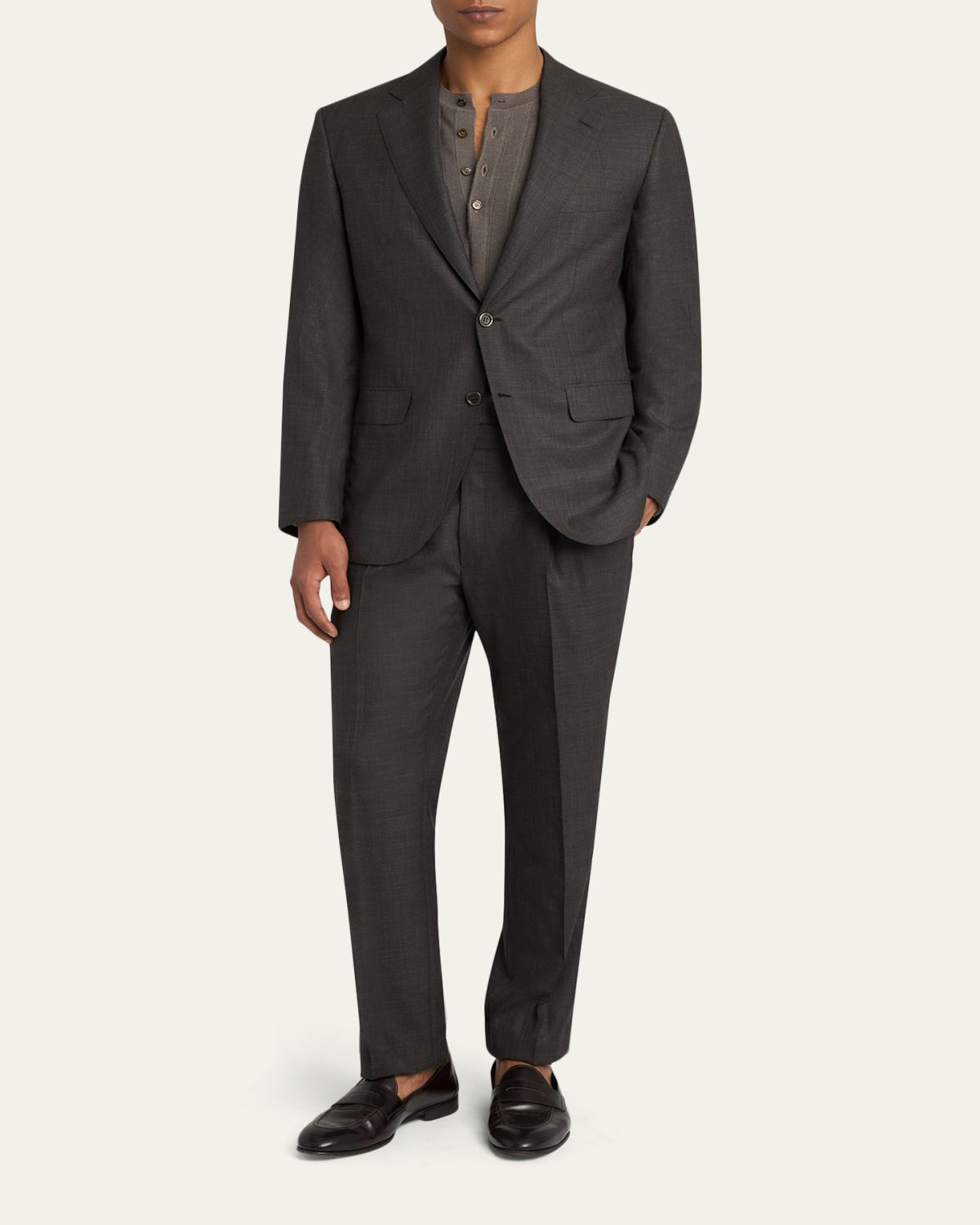 Brioni Men's Wool and Silk Sharkskin Two-Piece Suit | Thumbnail 2 Brioni Men's Wool and Silk Sharkskin Two-Piece Suit | Thumbnail 2