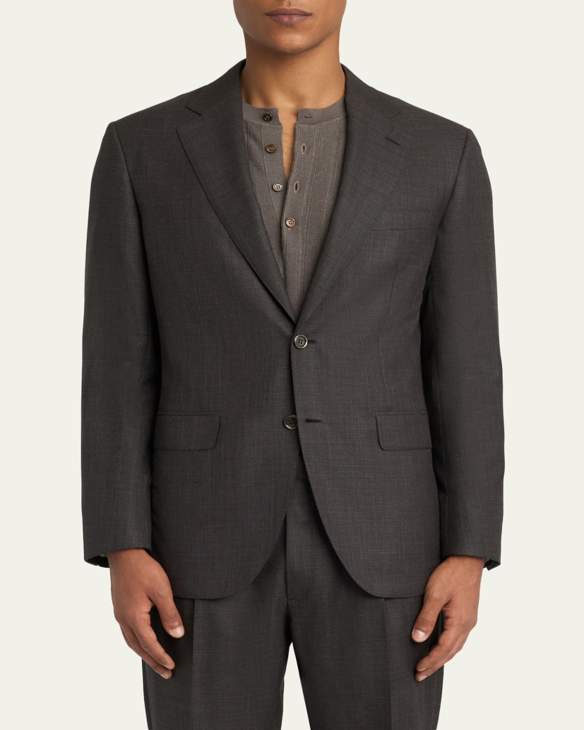 Brioni Men's Wool and Silk Sharkskin Two-Piece Suit | Thumbnail 4 Brioni Men's Wool and Silk Sharkskin Two-Piece Suit | Thumbnail 4