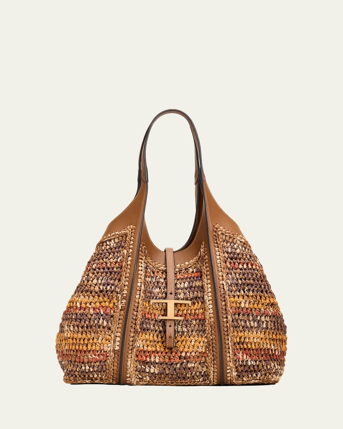 Tod's T Timeless Raffia Shopping Tote Bag | Thumbnail 6 Tod's T Timeless Raffia Shopping Tote Bag | Thumbnail 6
