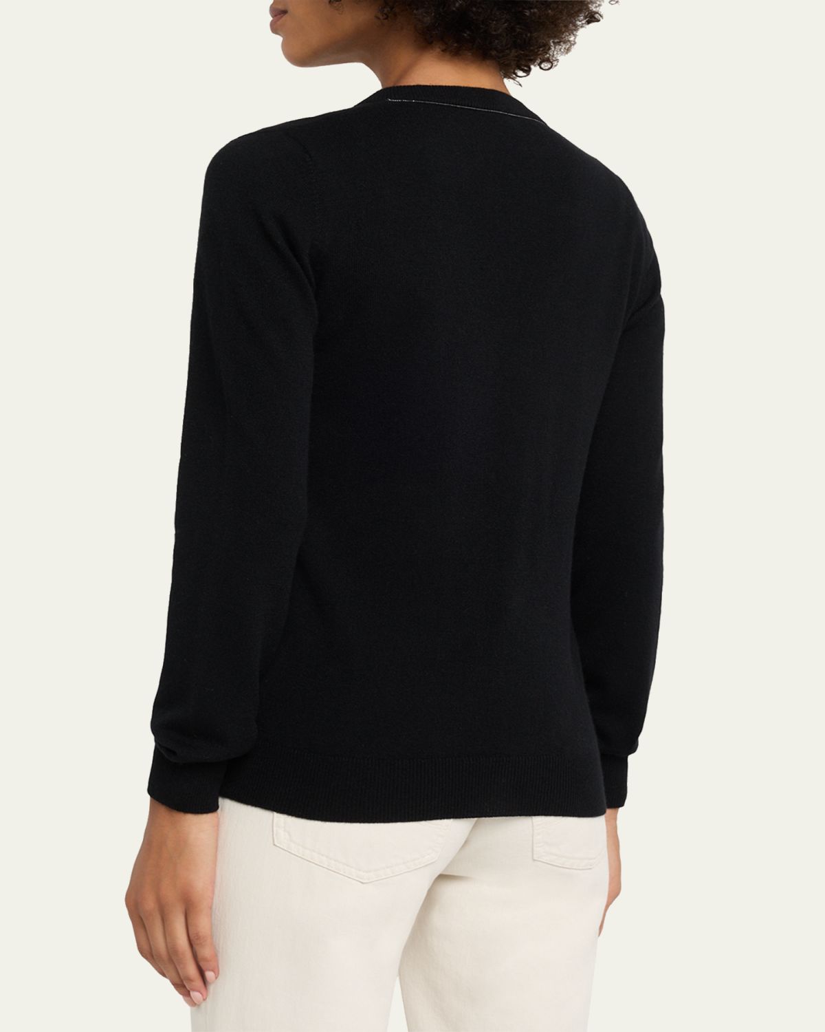 Brunello Cucinelli V-Neck Cashmere Sweater | Thumbnail 3 Brunello Cucinelli V-Neck Cashmere Sweater | Thumbnail 3