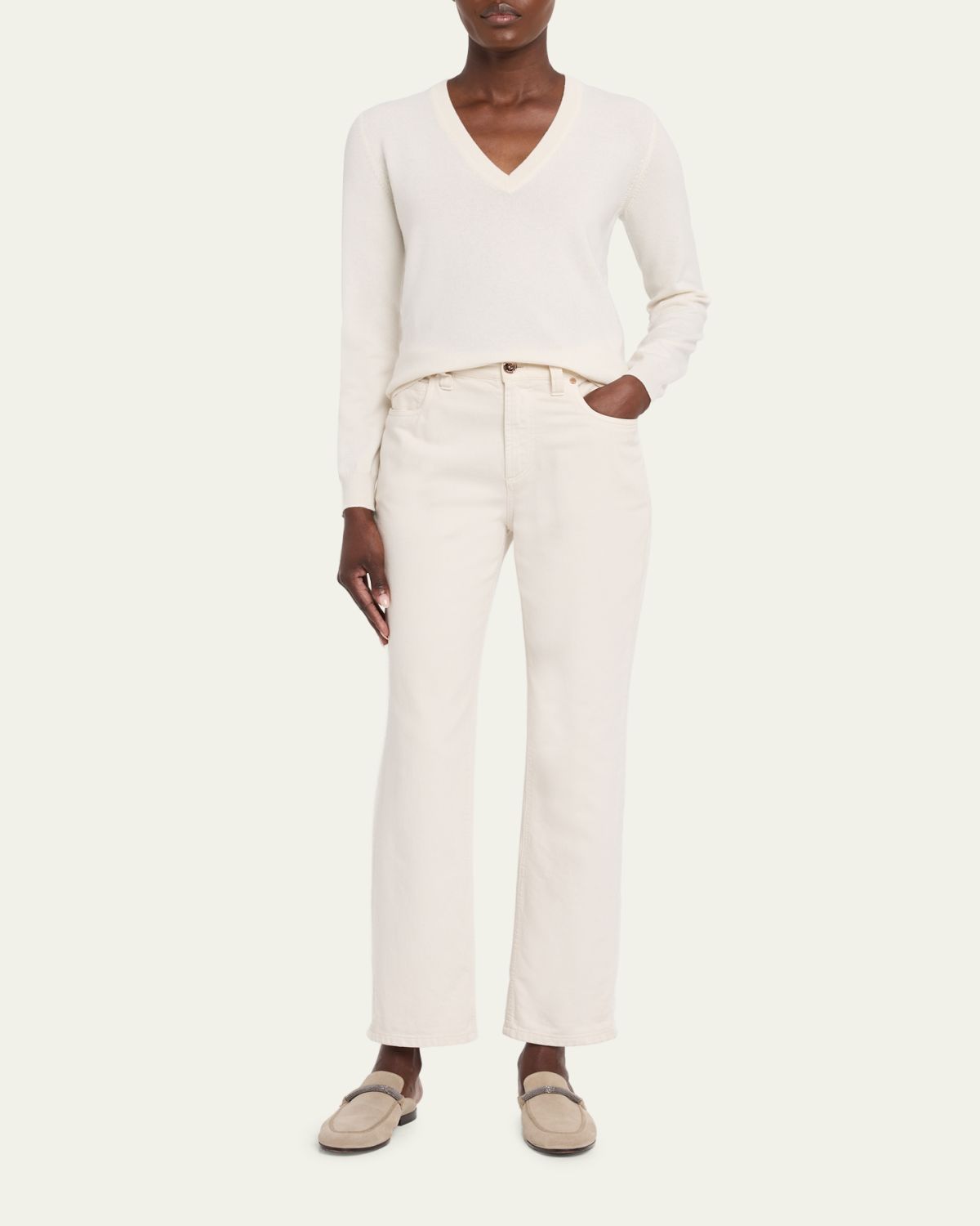 Brunello Cucinelli V-Neck Cashmere Sweater | Thumbnail 2