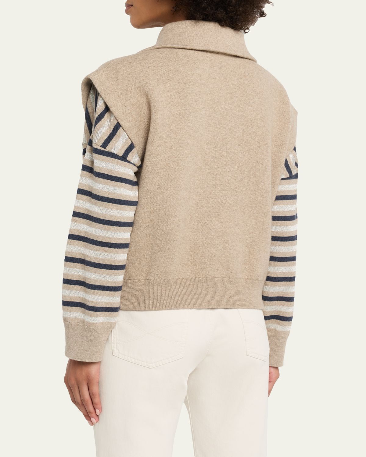Brunello Cucinelli Sleeveless Cashmere Zip Cardigan | Thumbnail 3 Brunello Cucinelli Sleeveless Cashmere Zip Cardigan | Thumbnail 3