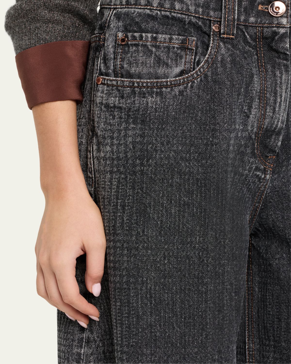 Brunello Cucinelli Wide-Leg Denim Trousers | Thumbnail 5