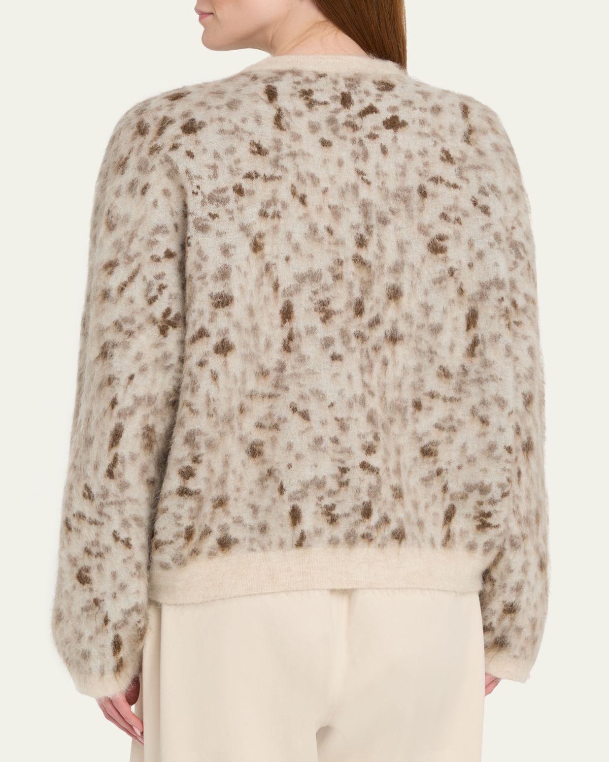 Brunello Cucinelli Blurred Jacquard Cashmere Knit Sweater | Thumbnail 3