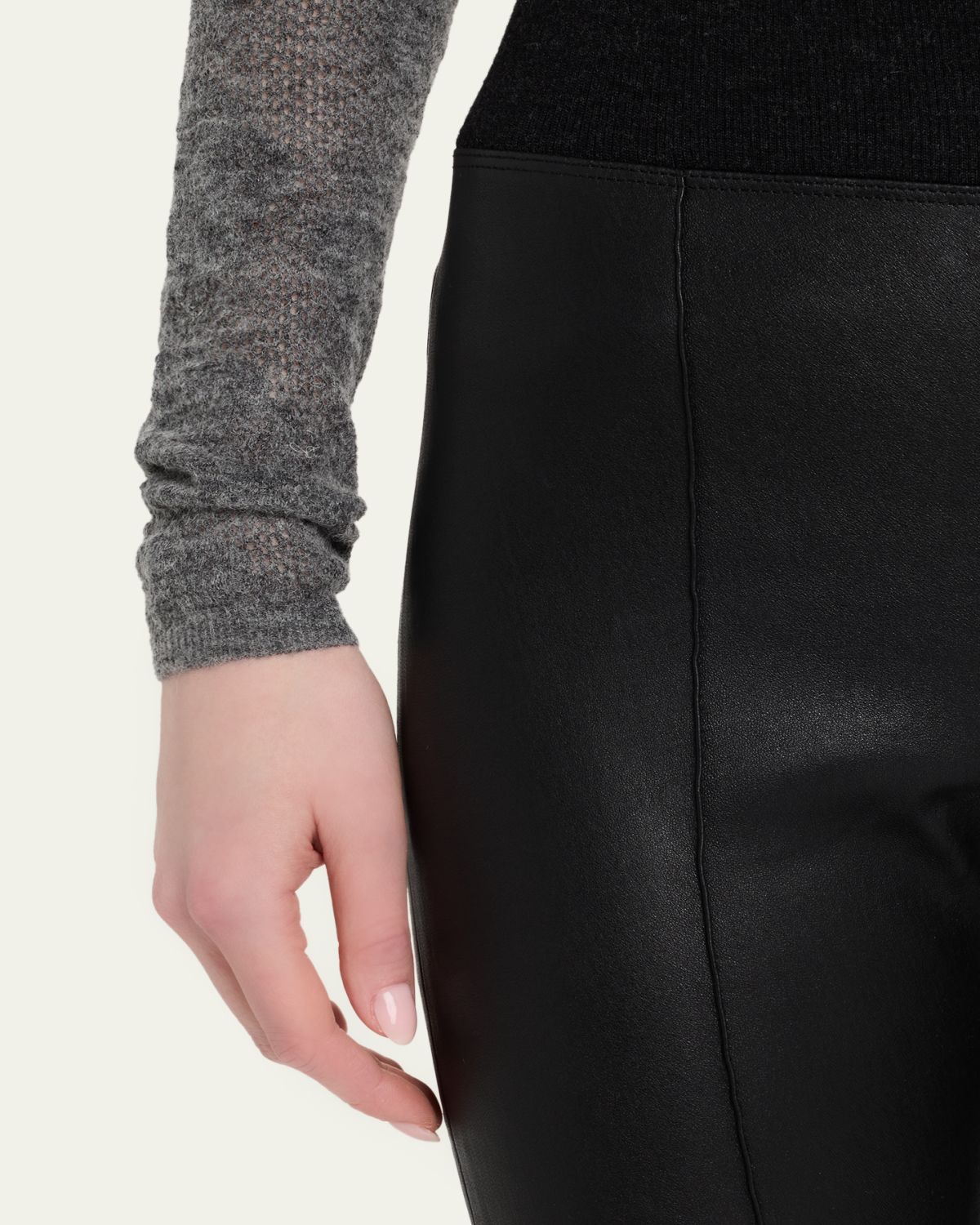 Brunello Cucinelli Leather Ankle Pants | Thumbnail 5