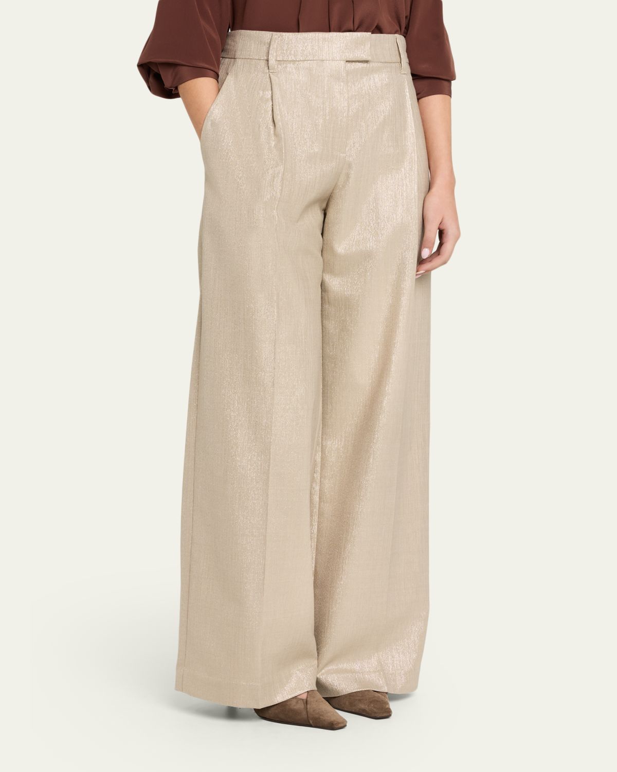 Brunello Cucinelli Loose Pleated Trousers | Thumbnail 4