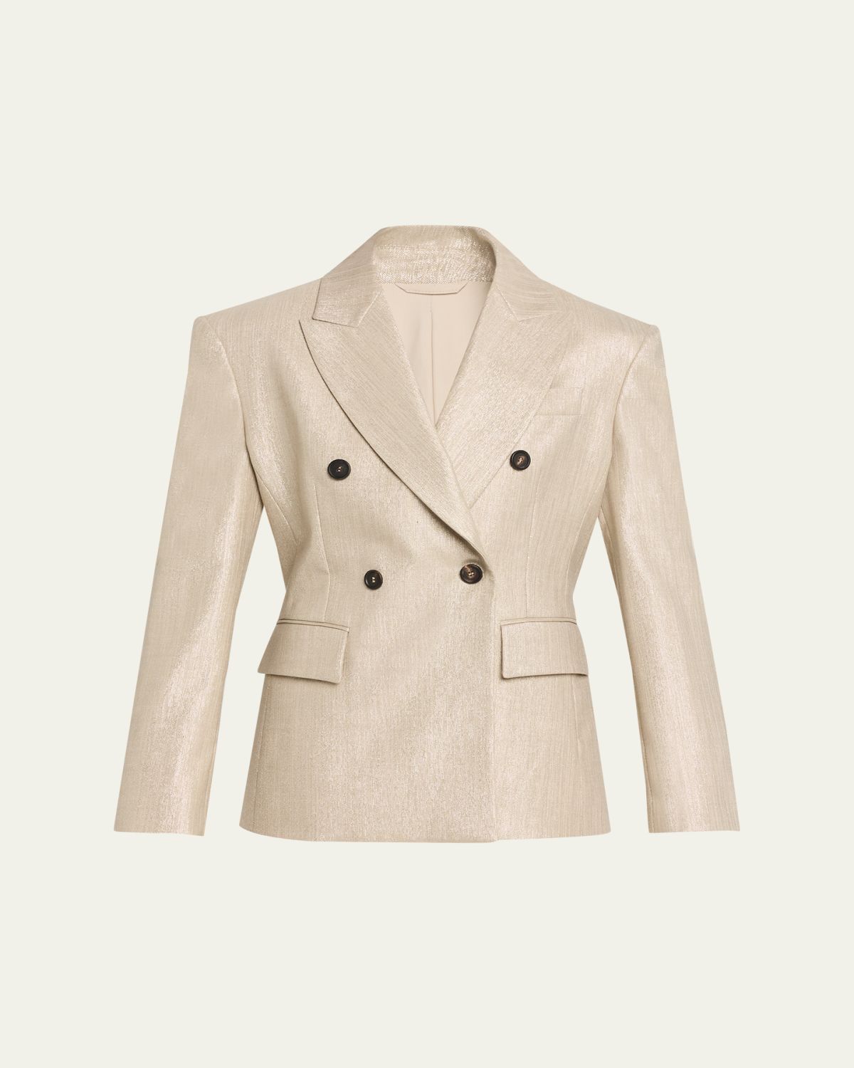 Brunello Cucinelli Bold Shoulder Double-Breasted Jacket | Thumbnail 6 Brunello Cucinelli Bold Shoulder Double-Breasted Jacket | Thumbnail 6