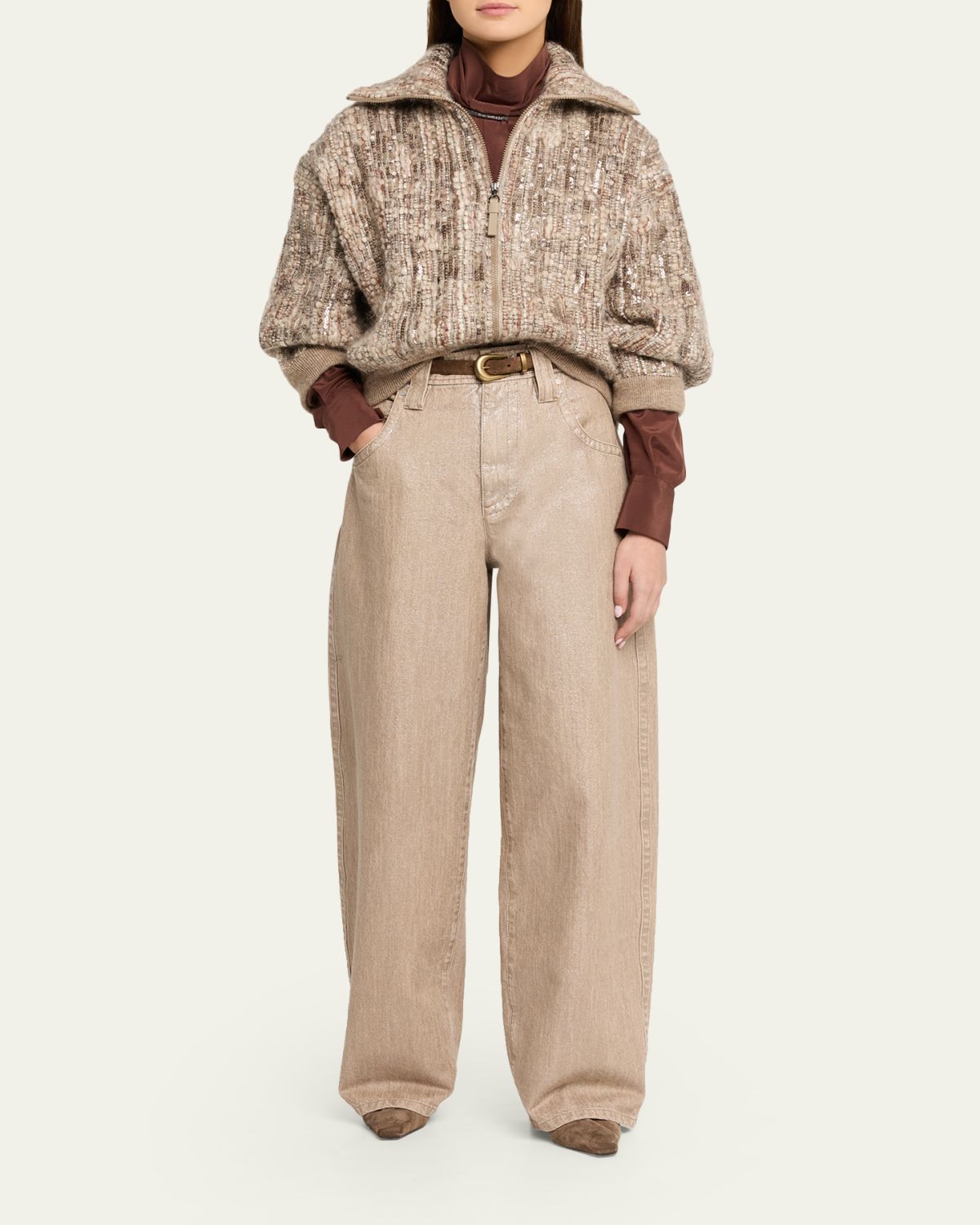 Brunello Cucinelli Sequined Mohair Cardigan | Thumbnail 2 Brunello Cucinelli Sequined Mohair Cardigan | Thumbnail 2