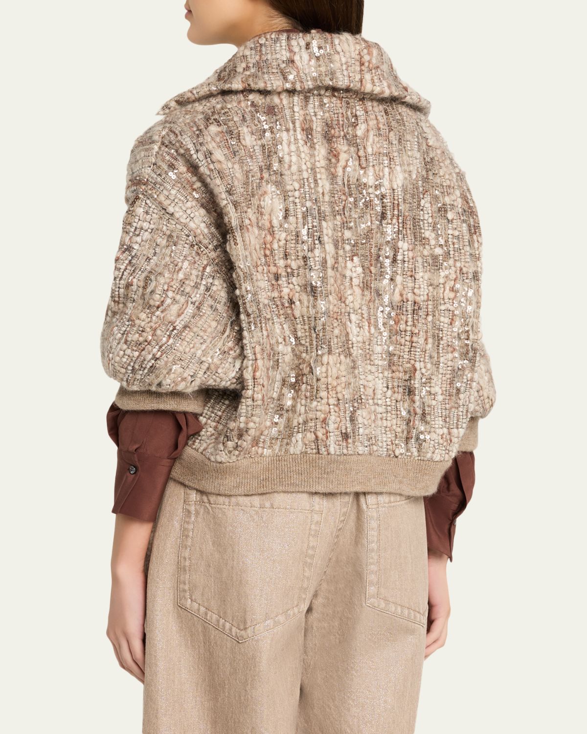Brunello Cucinelli Sequined Mohair Cardigan | Thumbnail 3 Brunello Cucinelli Sequined Mohair Cardigan | Thumbnail 3