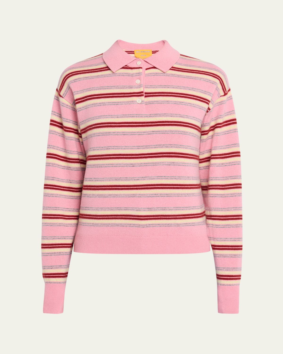 Guest in Residence Collegiate Stripe Cashmere Polo | Thumbnail 10