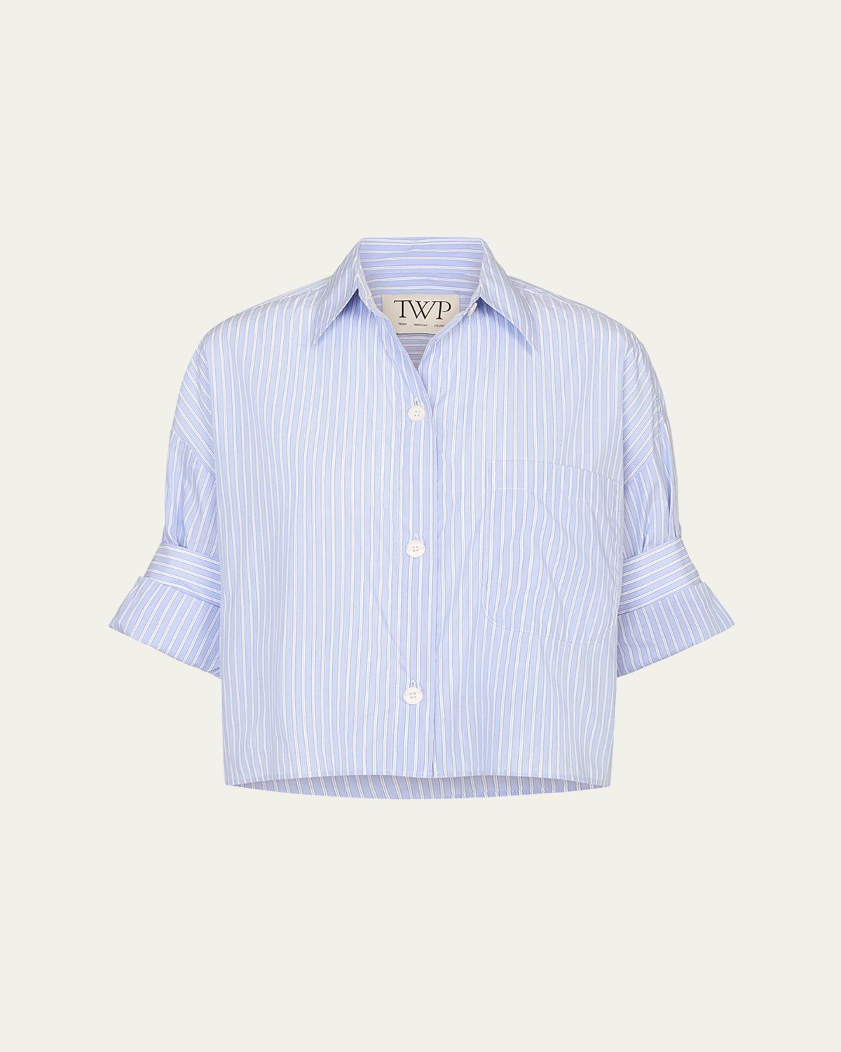 TWP Next Ex Striped Cropped Shirt | Thumbnail 6 TWP Next Ex Striped Cropped Shirt | Thumbnail 6