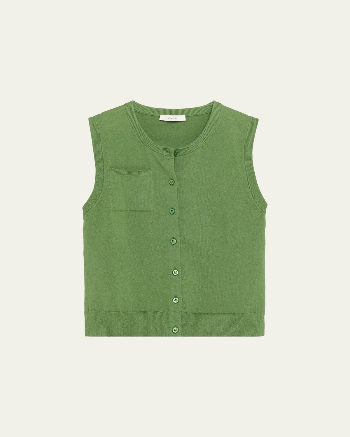 Vince Sleeveless Patch Pocket Cardigan | Thumbnail 8 Vince Sleeveless Patch Pocket Cardigan | Thumbnail 8