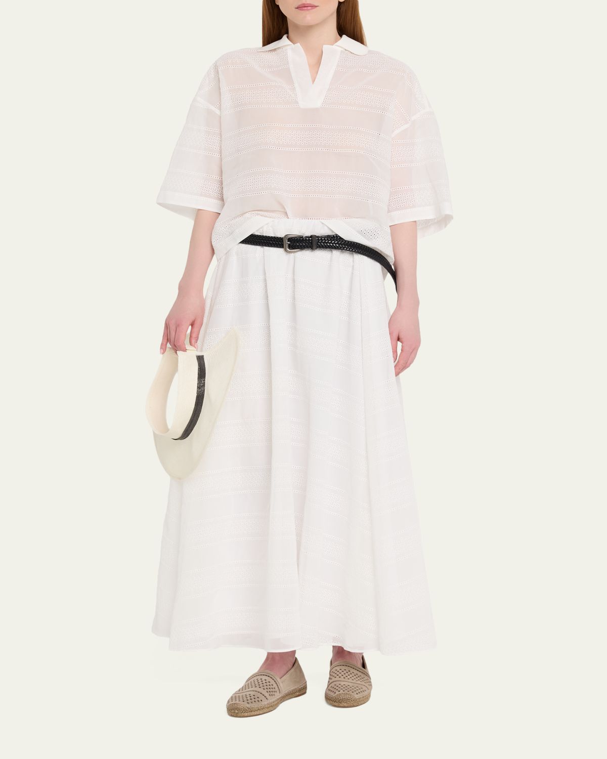 Brunello Cucinelli Semi-Sheer Eyelet Cotton Shirt | Thumbnail 2 Brunello Cucinelli Semi-Sheer Eyelet Cotton Shirt | Thumbnail 2