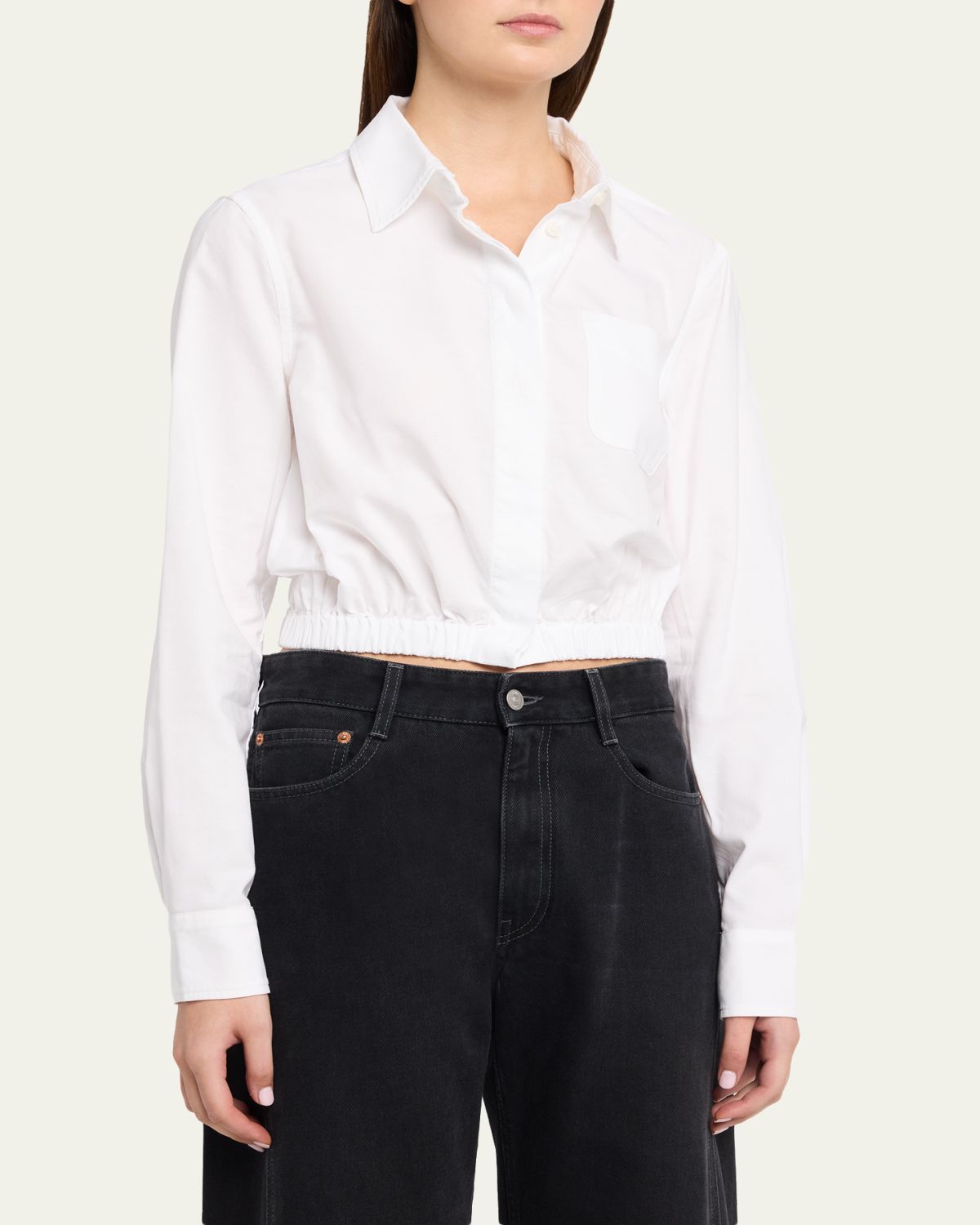 R13 Cropped Long-Sleeve Boxy Shirt | Thumbnail 4
