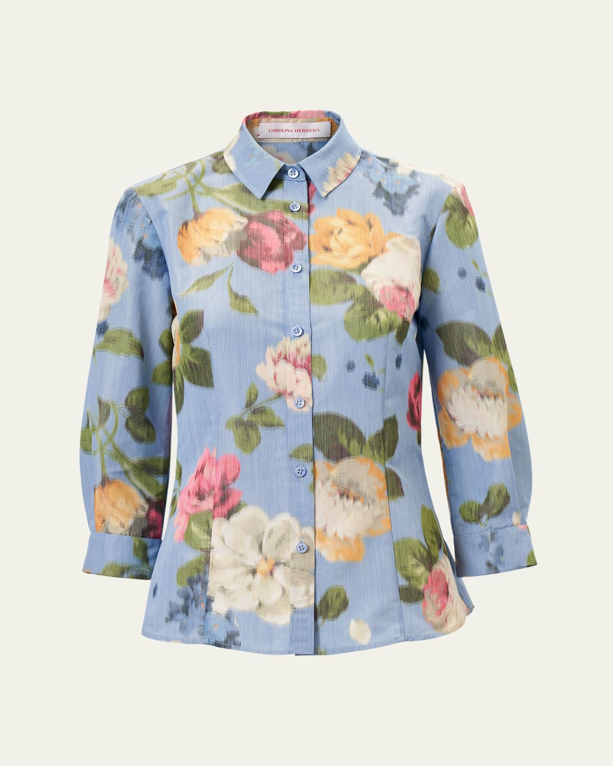 Carolina Herrera Ana Floral Button-Down Shirt