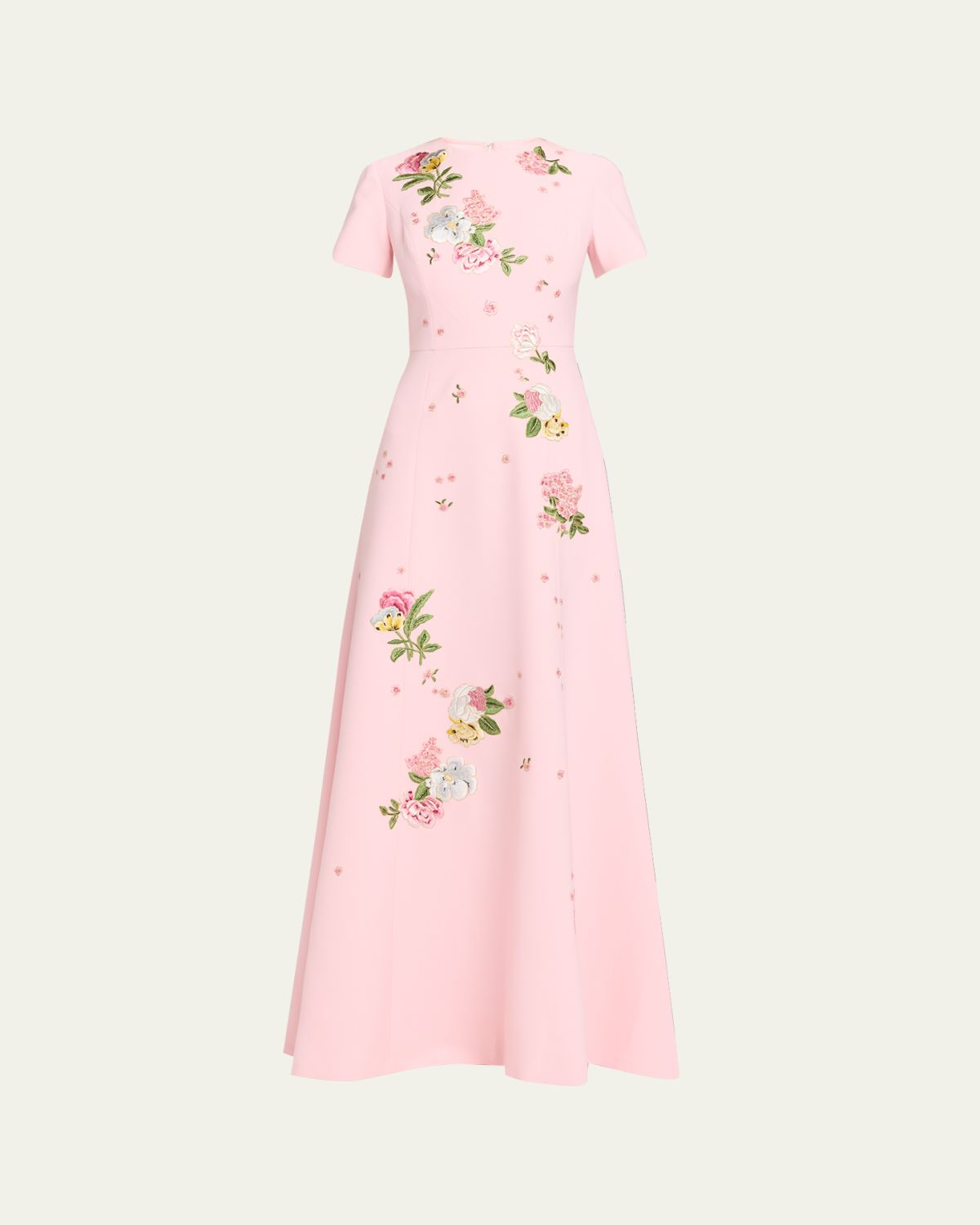 Carolina Herrera Rose Embroidered Sleeveless Trumpet Gown | Thumbnail 6 Carolina Herrera Rose Embroidered Sleeveless Trumpet Gown | Thumbnail 6