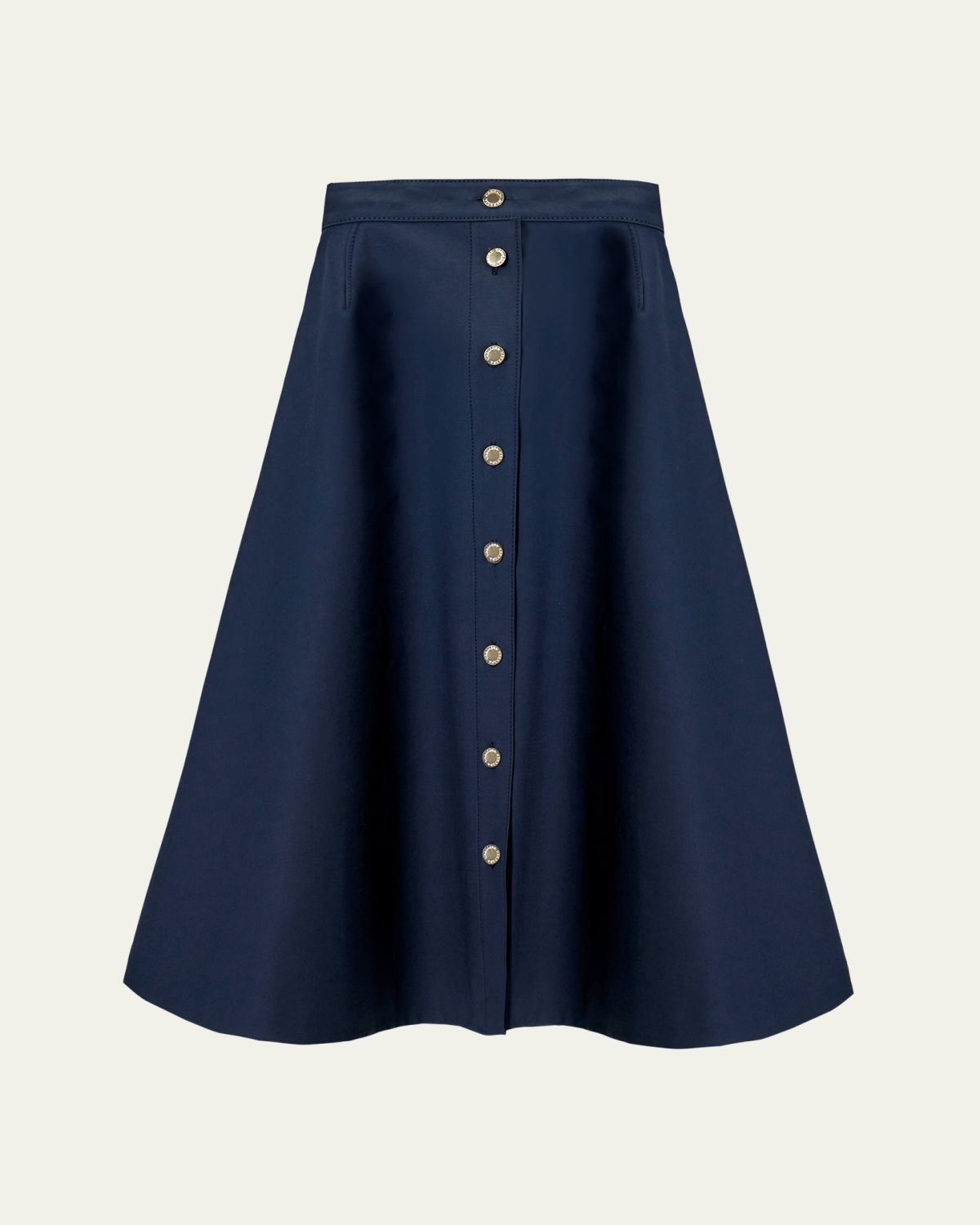 Carolina Herrera Button-Front Cotton Midi Skirt