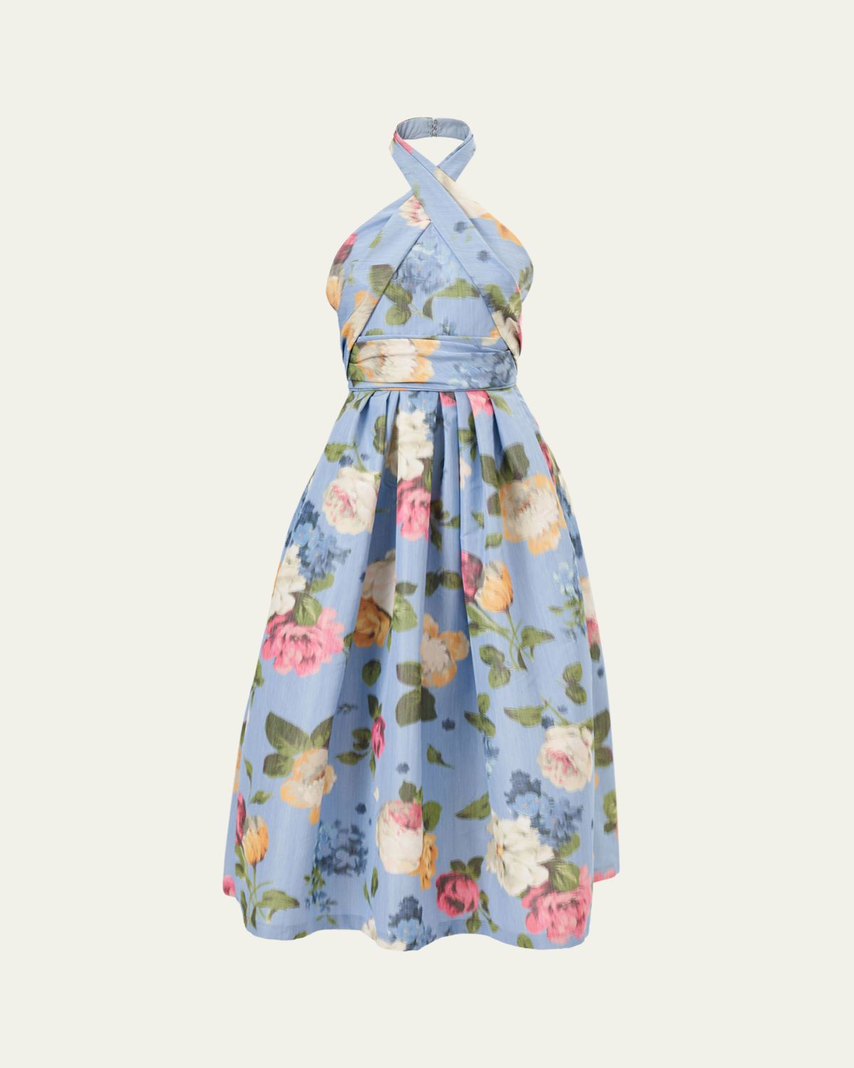Carolina Herrera Floral Crisscross Halter Midi Dress | Thumbnail 5 Carolina Herrera Floral Crisscross Halter Midi Dress | Thumbnail 5