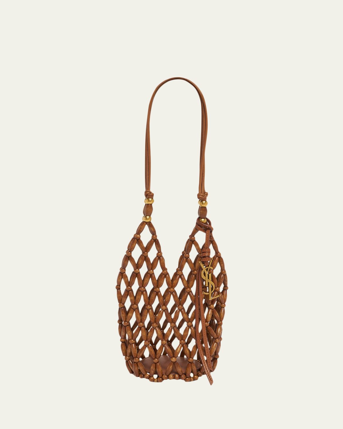Saint Laurent Mini Bucket Bag in Wood | Thumbnail 6